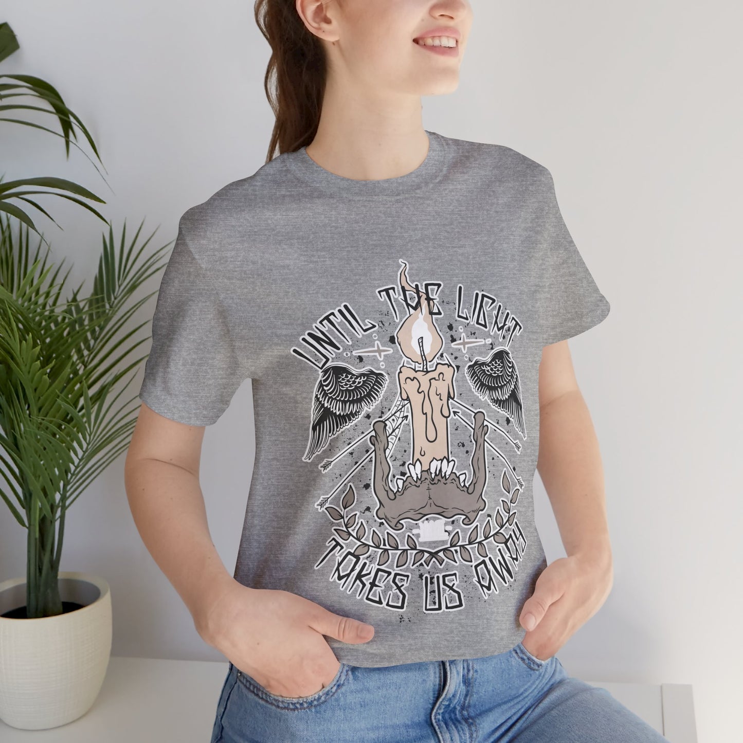 Until the Light Takes us Away T-shirt, Inspirational T-shirt, Skull Shirt, Heavy Metal Rock Shirt, Wings T-Shirt, Rockers T-shirt