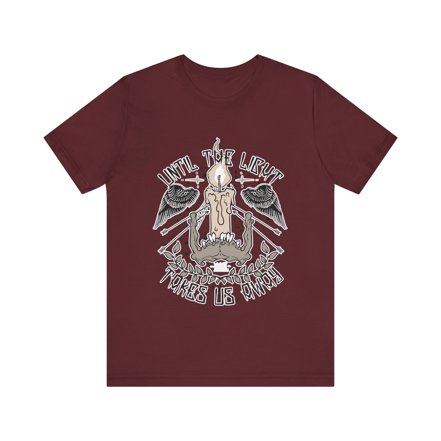 Until the Light Takes us Away T-shirt, Inspirational T-shirt, Skull Shirt, Heavy Metal Rock Shirt, Wings T-Shirt, Rockers T-shirt