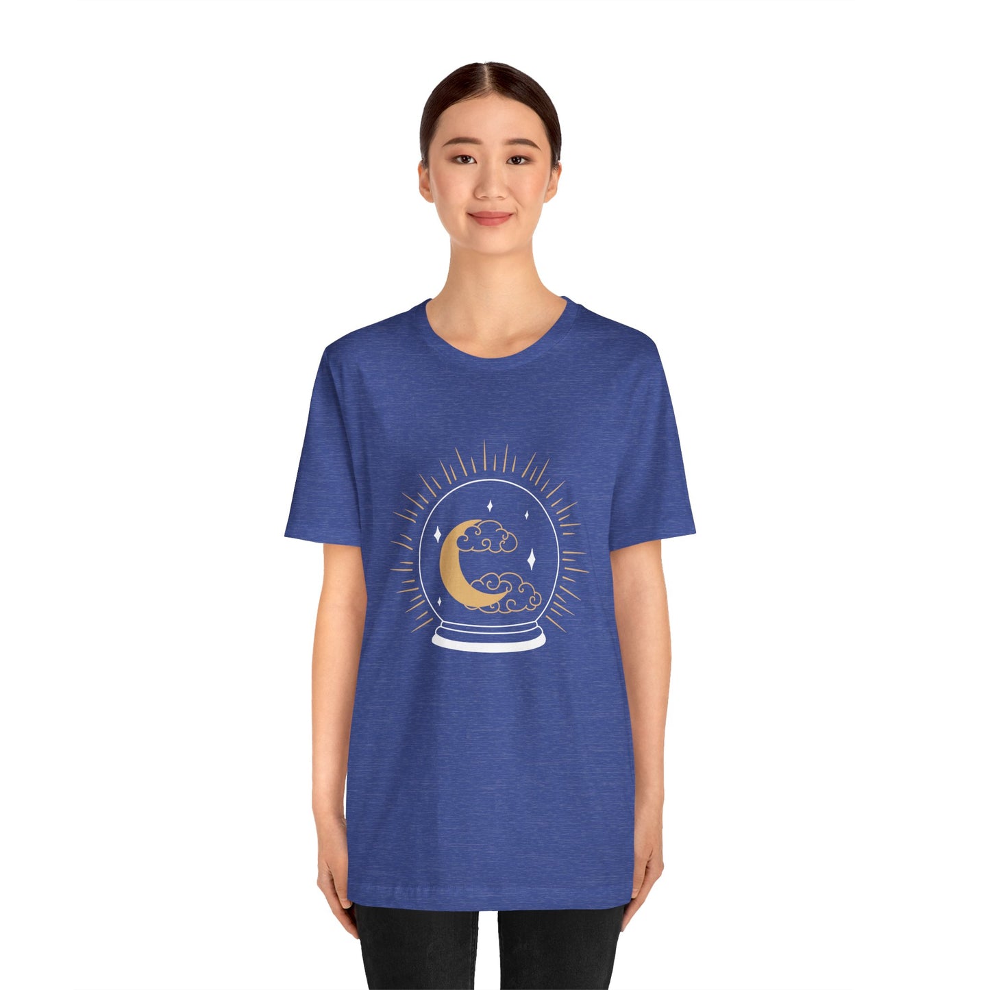 Celestial Crystal Ball T-shirt, Boho T-shirt, Inspirational T-shirt, Bohemian T-shirt, Moon and Stars T-Shirt, Gift Travel Shirt