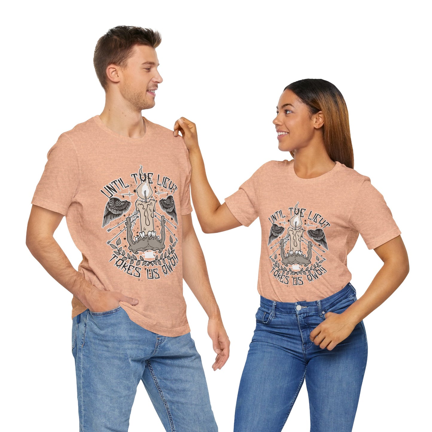 Until the Light Takes us Away T-shirt, Inspirational T-shirt, Skull Shirt, Heavy Metal Rock Shirt, Wings T-Shirt, Rockers T-shirt