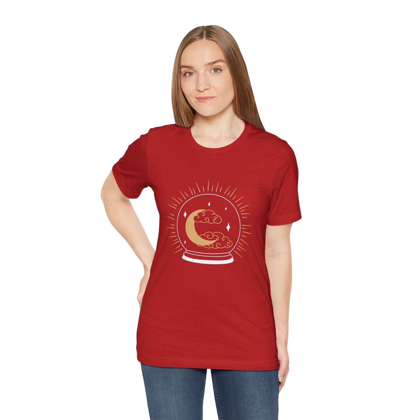Celestial Crystal Ball T-shirt, Boho T-shirt, Inspirational T-shirt, Bohemian T-shirt, Moon and Stars T-Shirt, Gift Travel Shirt
