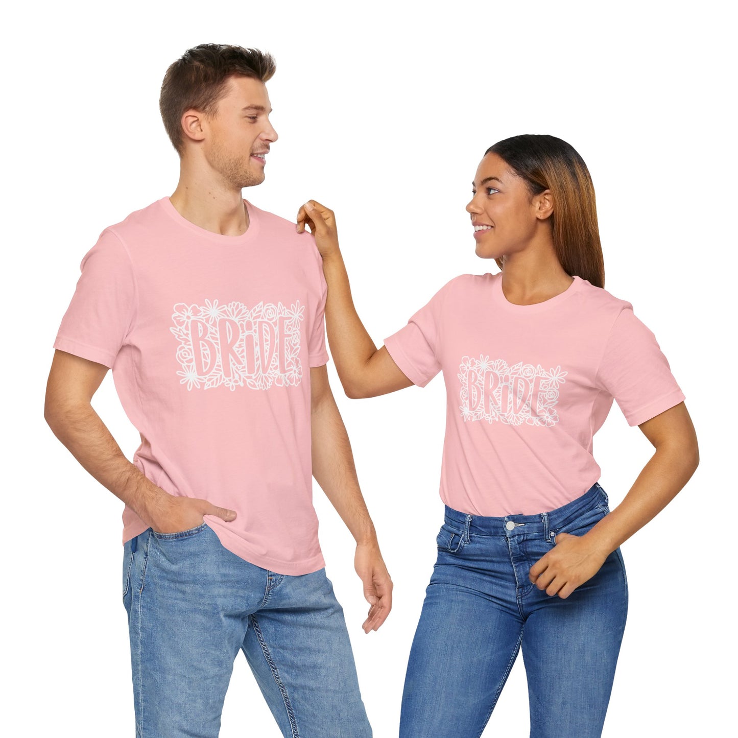 Floral Bride T-shirt, Bride Flowers Shirt, Wedding Shirt, Bride Tee, Bridal Shower Shirt, Gift Shirt for Bride, Bachelorette Party Shirt