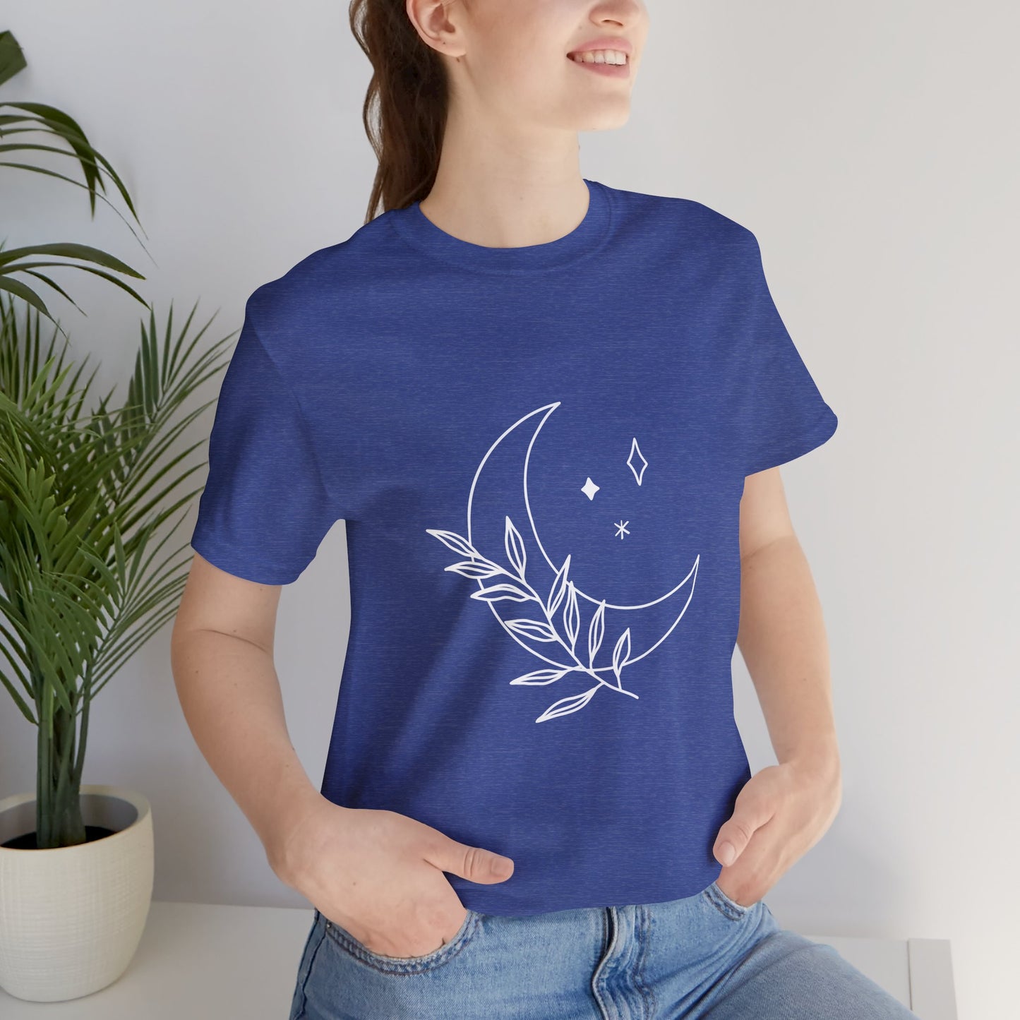 Moon Branch T-shirt, Mystical Shirt, Mystic Tee, Boho T-shirt, Bohemian T-shirt, Moon and Stars T-Shirt, Gift for Her