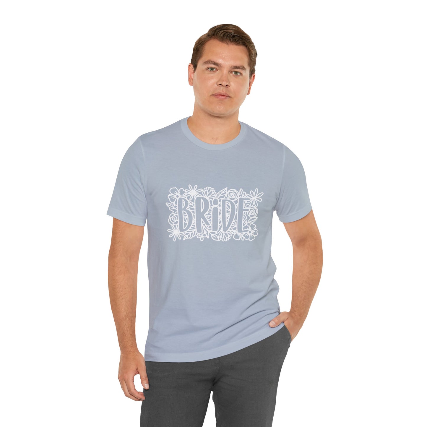 Floral Bride T-shirt, Bride Flowers Shirt, Wedding Shirt, Bride Tee, Bridal Shower Shirt, Gift Shirt for Bride, Bachelorette Party Shirt