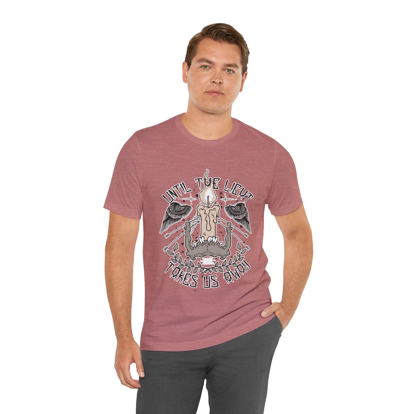 Until the Light Takes us Away T-shirt, Inspirational T-shirt, Skull Shirt, Heavy Metal Rock Shirt, Wings T-Shirt, Rockers T-shirt