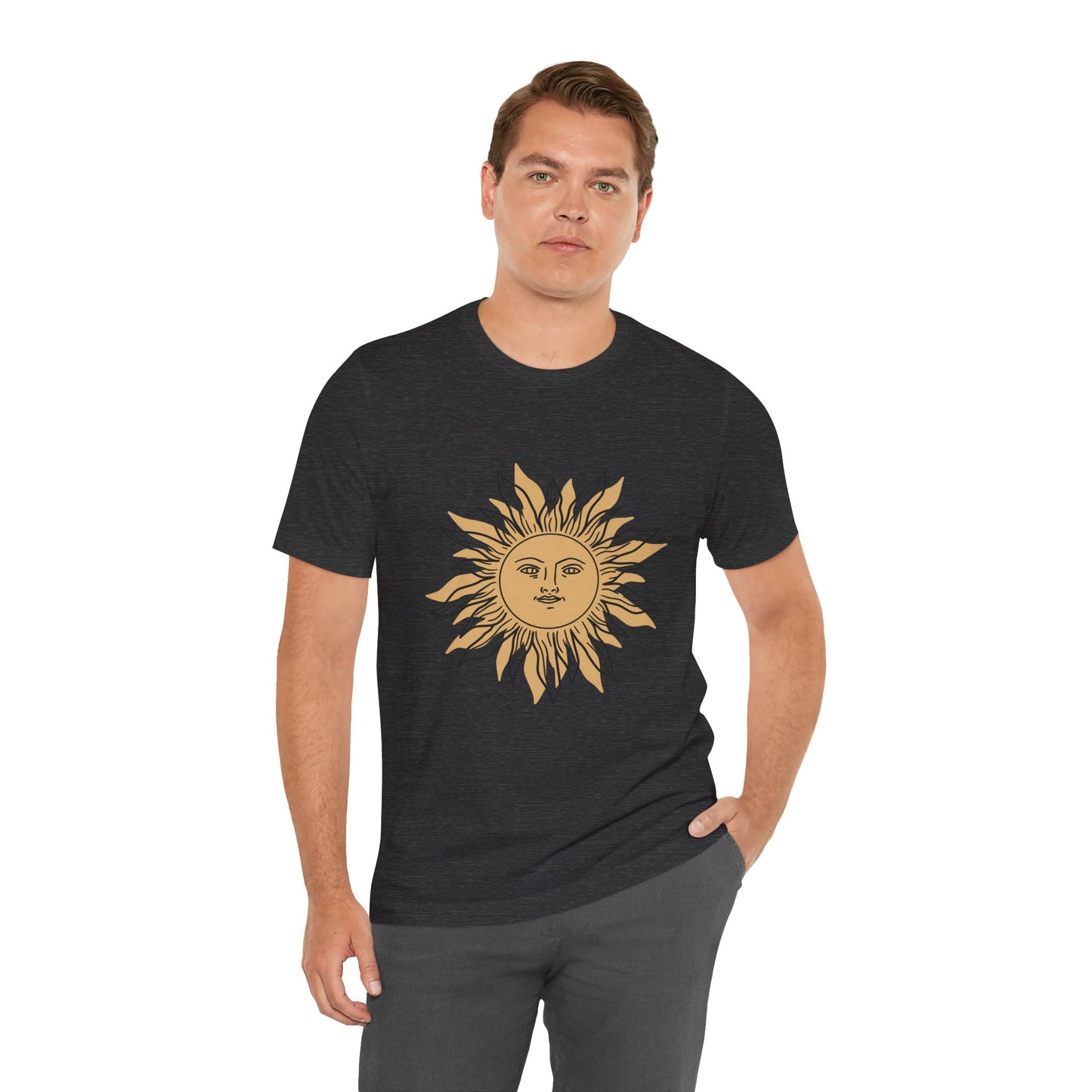 Sun Face T-shirt, Mystical Shirt, Boho T-shirt, Solar T-shirt, Moon and Stars T-Shirt, Bohemian T-shirt, Astrologic Shirt, Gift for Her
