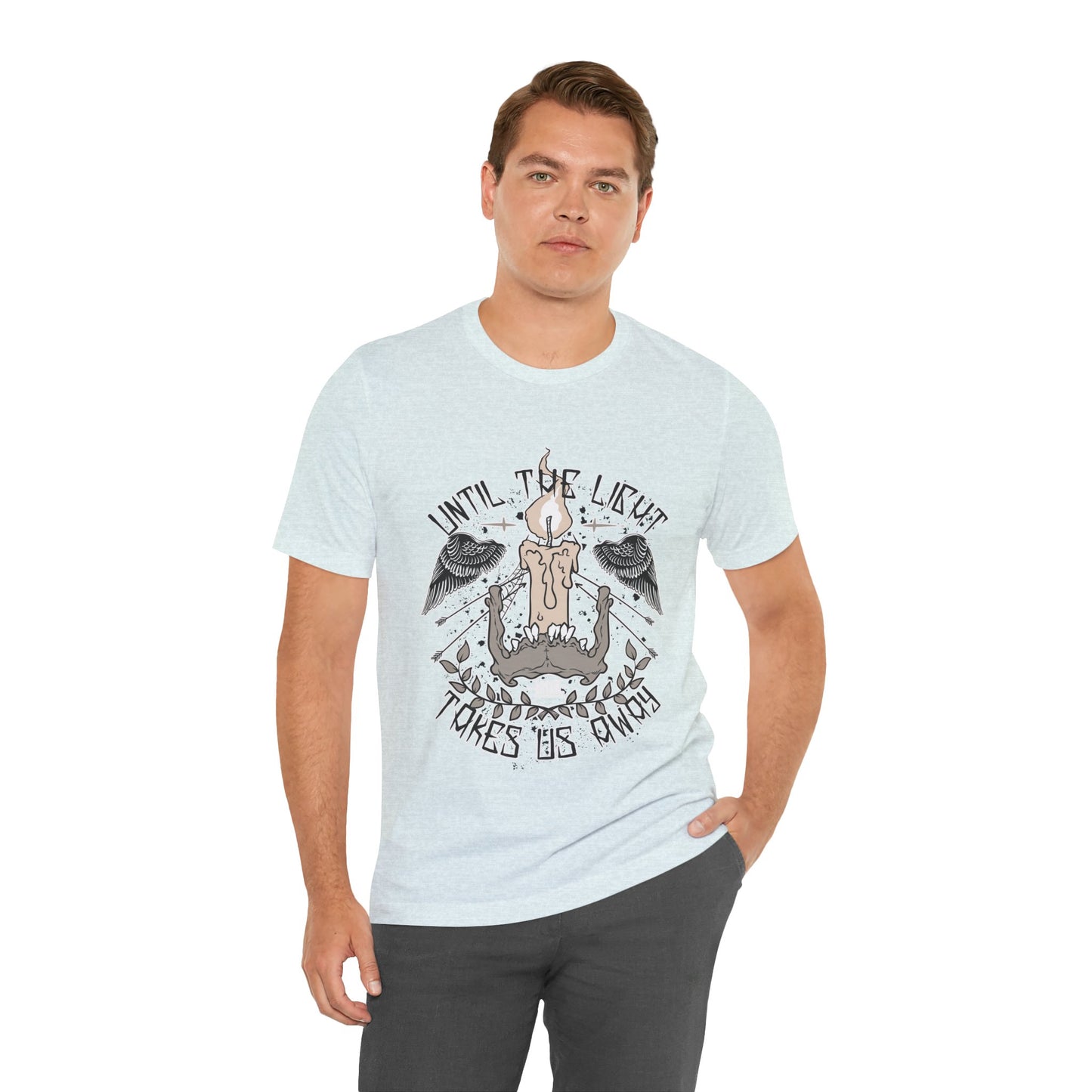 Until the Light Takes us Away T-shirt, Inspirational T-shirt, Skull Shirt, Heavy Metal Rock Shirt, Wings T-Shirt, Rockers T-shirt