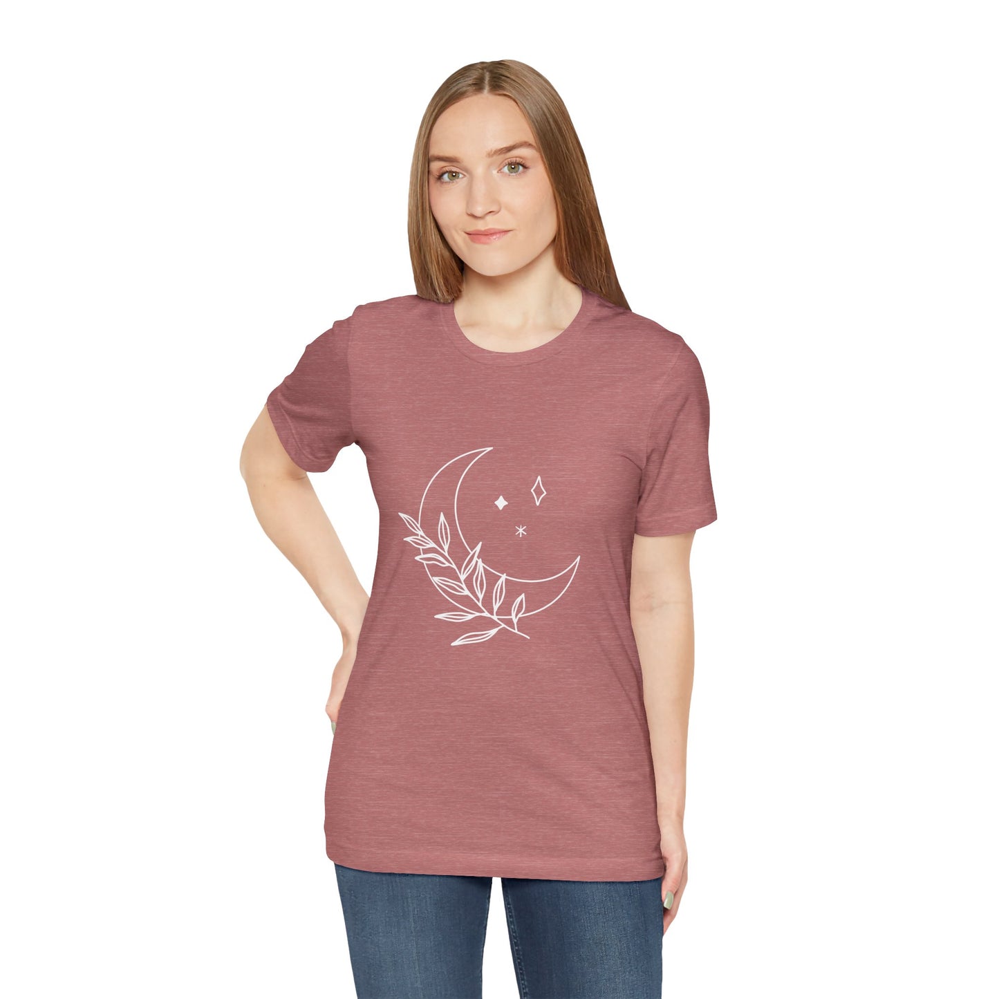 Moon Branch T-shirt, Mystical Shirt, Mystic Tee, Boho T-shirt, Bohemian T-shirt, Moon and Stars T-Shirt, Gift for Her