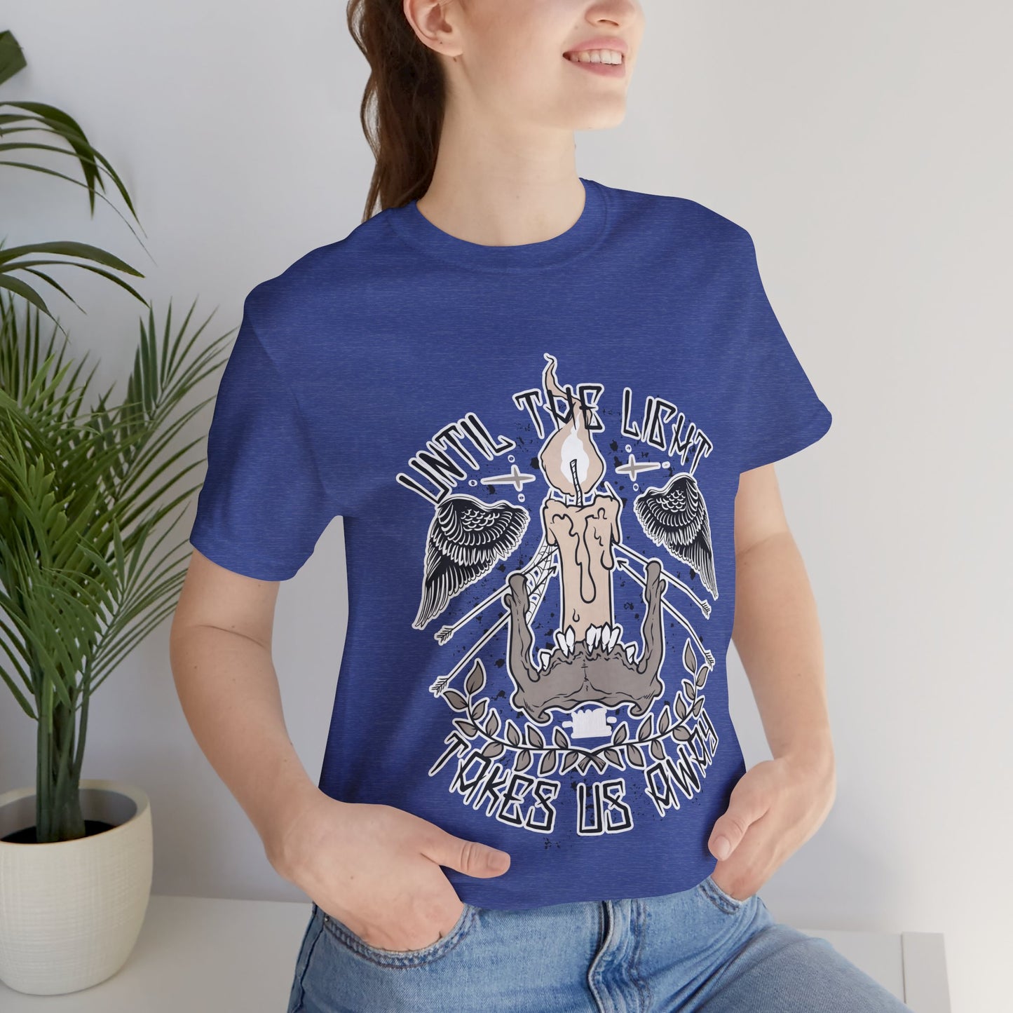 Until the Light Takes us Away T-shirt, Inspirational T-shirt, Skull Shirt, Heavy Metal Rock Shirt, Wings T-Shirt, Rockers T-shirt