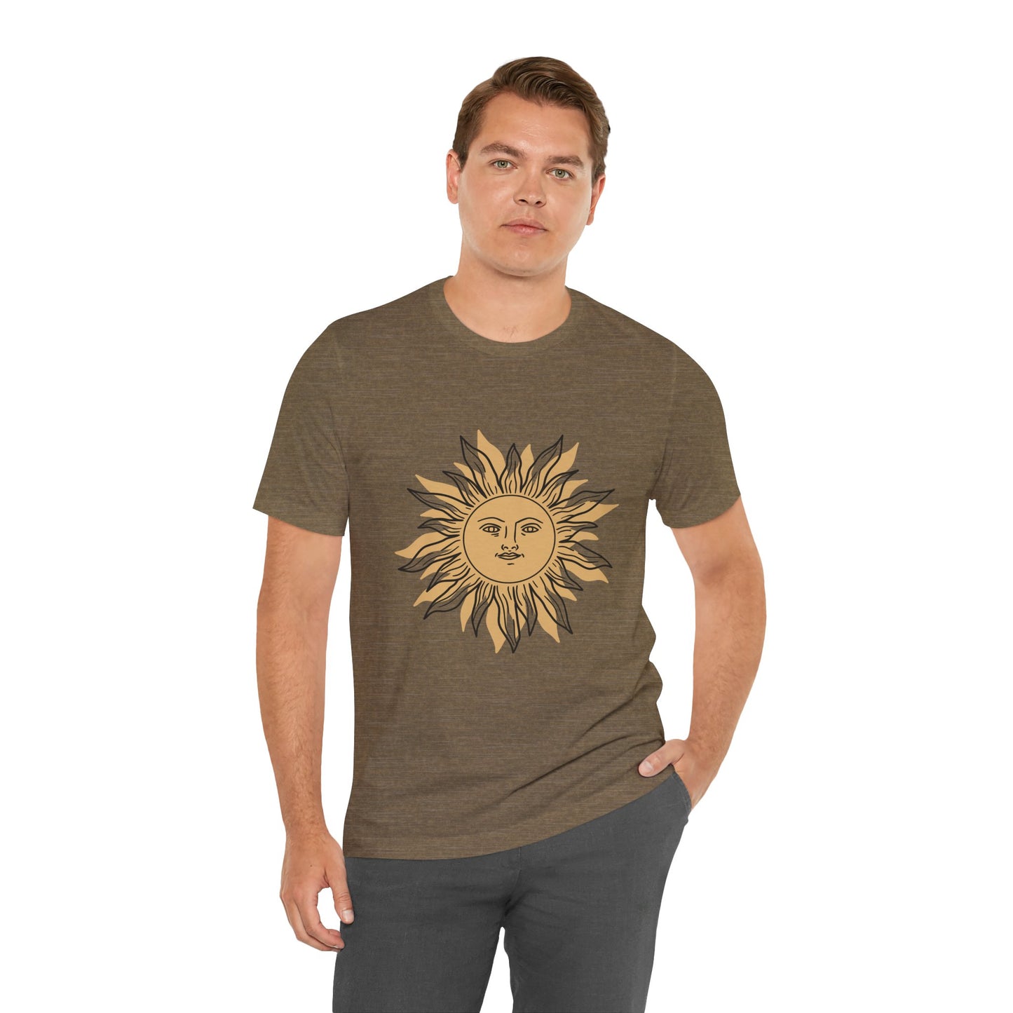 Sun Face T-shirt, Mystical Shirt, Boho T-shirt, Solar T-shirt, Moon and Stars T-Shirt, Bohemian T-shirt, Astrologic Shirt, Gift for Her