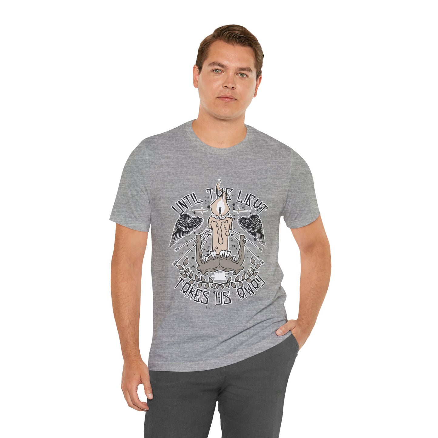 Until the Light Takes us Away T-shirt, Inspirational T-shirt, Skull Shirt, Heavy Metal Rock Shirt, Wings T-Shirt, Rockers T-shirt