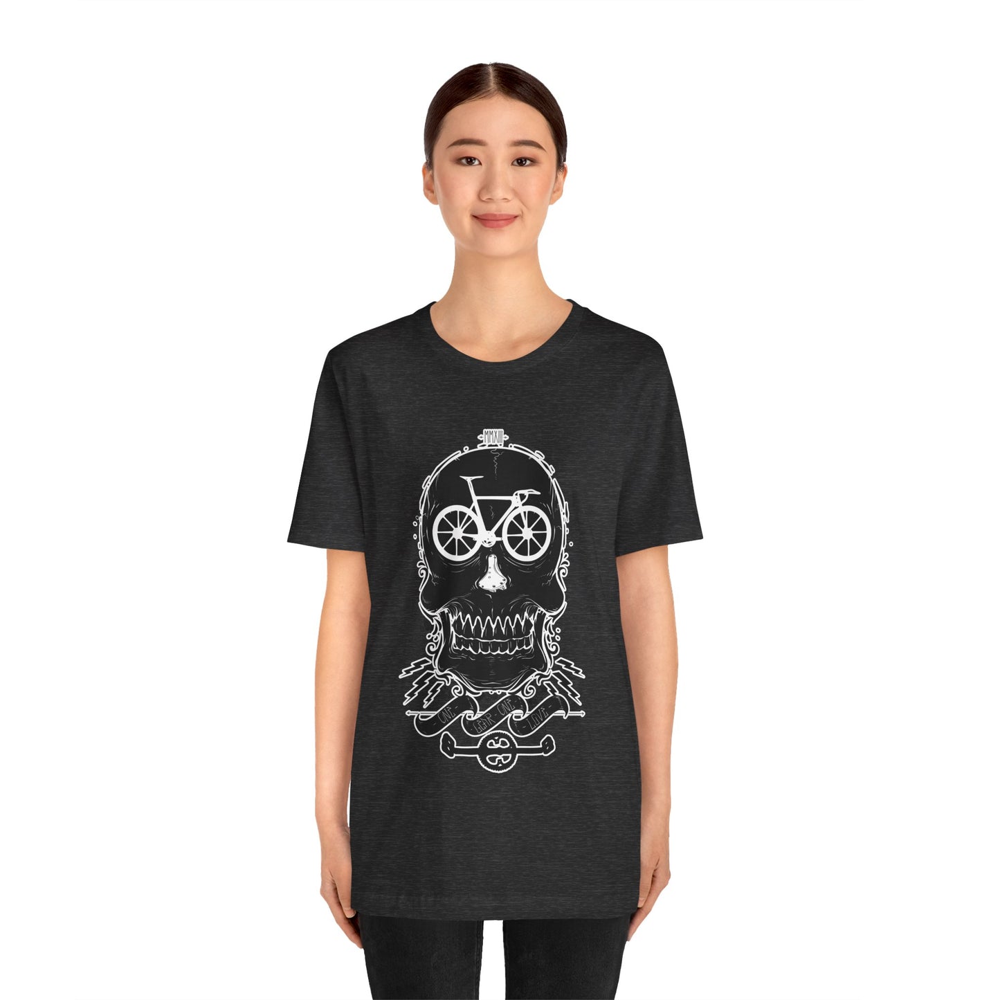 Bicycle Love T-shirt, Skull T-shirt, Shirt with Skull, Skull Head T-shirt, T-shirt with Bicycle, Horror Shirt, Humor T-Shirt