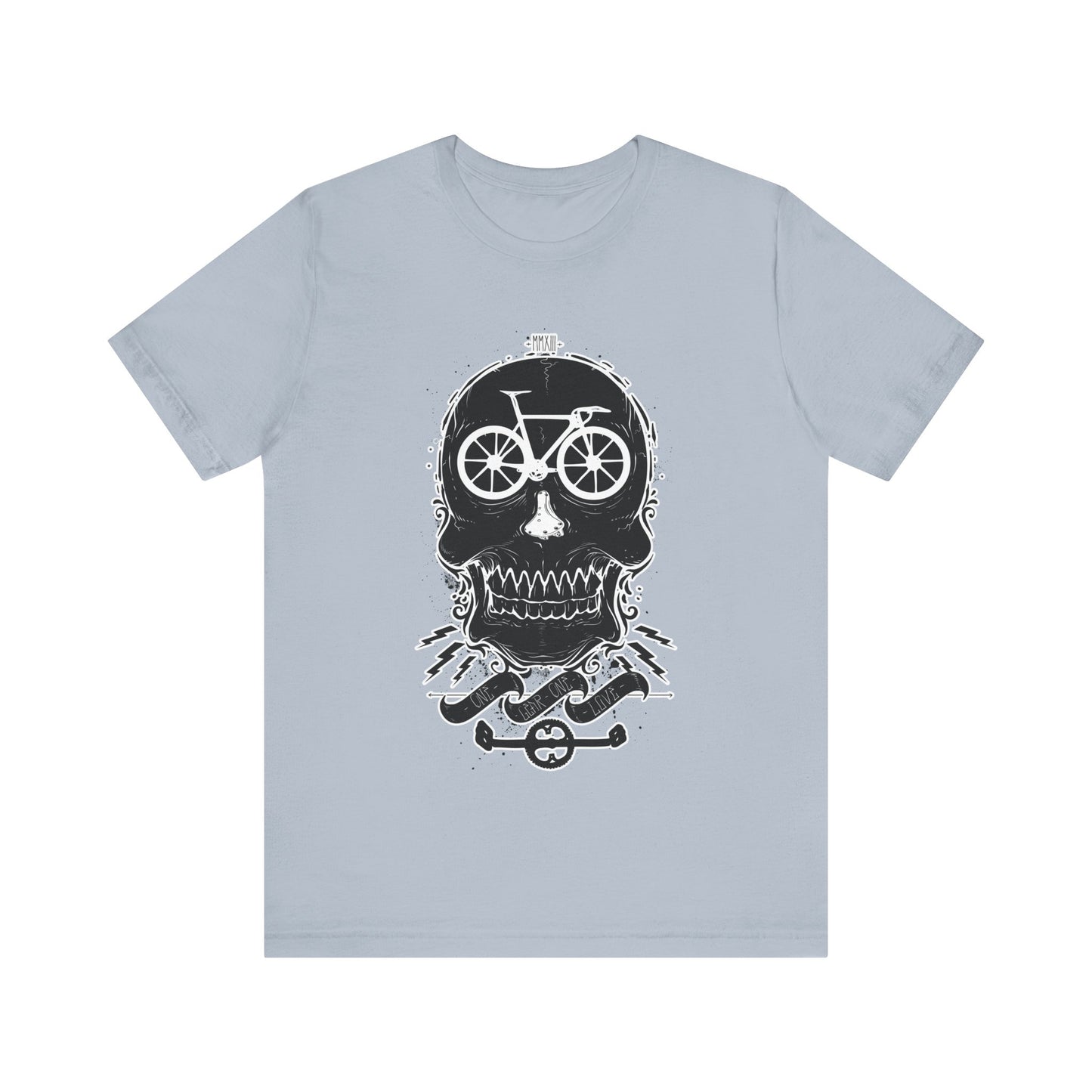 Bicycle Love T-shirt, Skull T-shirt, Shirt with Skull, Skull Head T-shirt, T-shirt with Bicycle, Horror Shirt, Humor T-Shirt