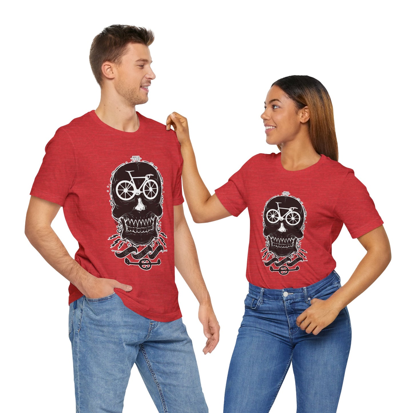 Bicycle Love T-shirt, Skull T-shirt, Shirt with Skull, Skull Head T-shirt, T-shirt with Bicycle, Horror Shirt, Humor T-Shirt