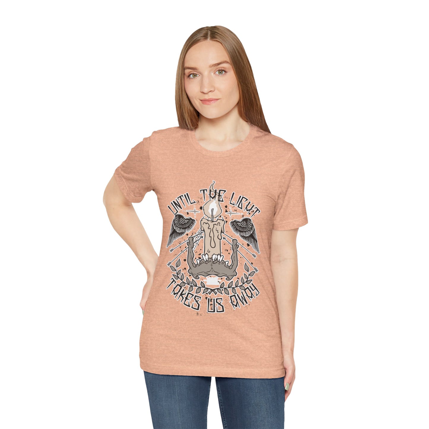 Until the Light Takes us Away T-shirt, Inspirational T-shirt, Skull Shirt, Heavy Metal Rock Shirt, Wings T-Shirt, Rockers T-shirt