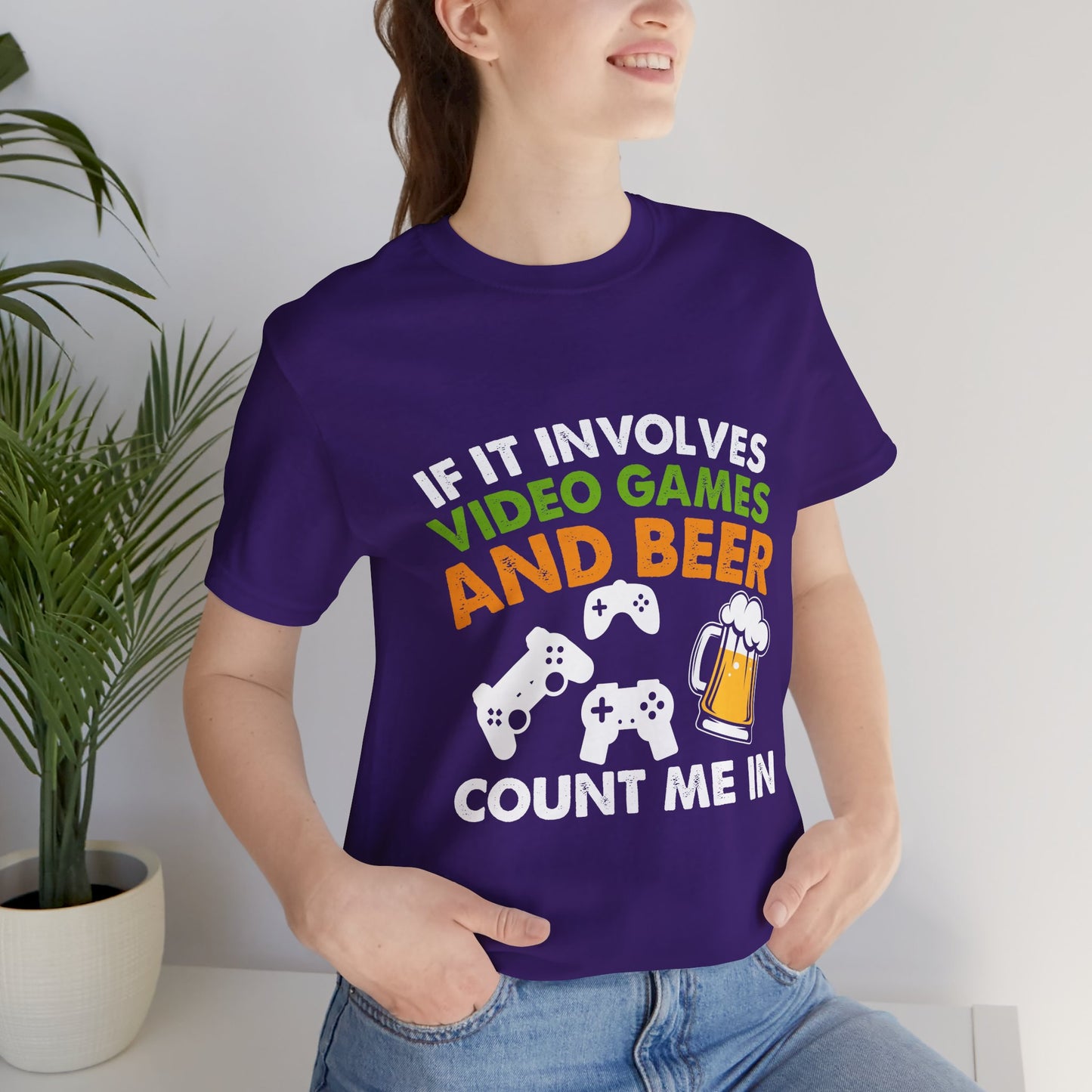Video Games T-shirt, Gaming Shirt, Video Games and Beer Shirt, T-shirt for Gamers, Funny Gamer Shirts, Gift for Him, Funny Gaming Tee