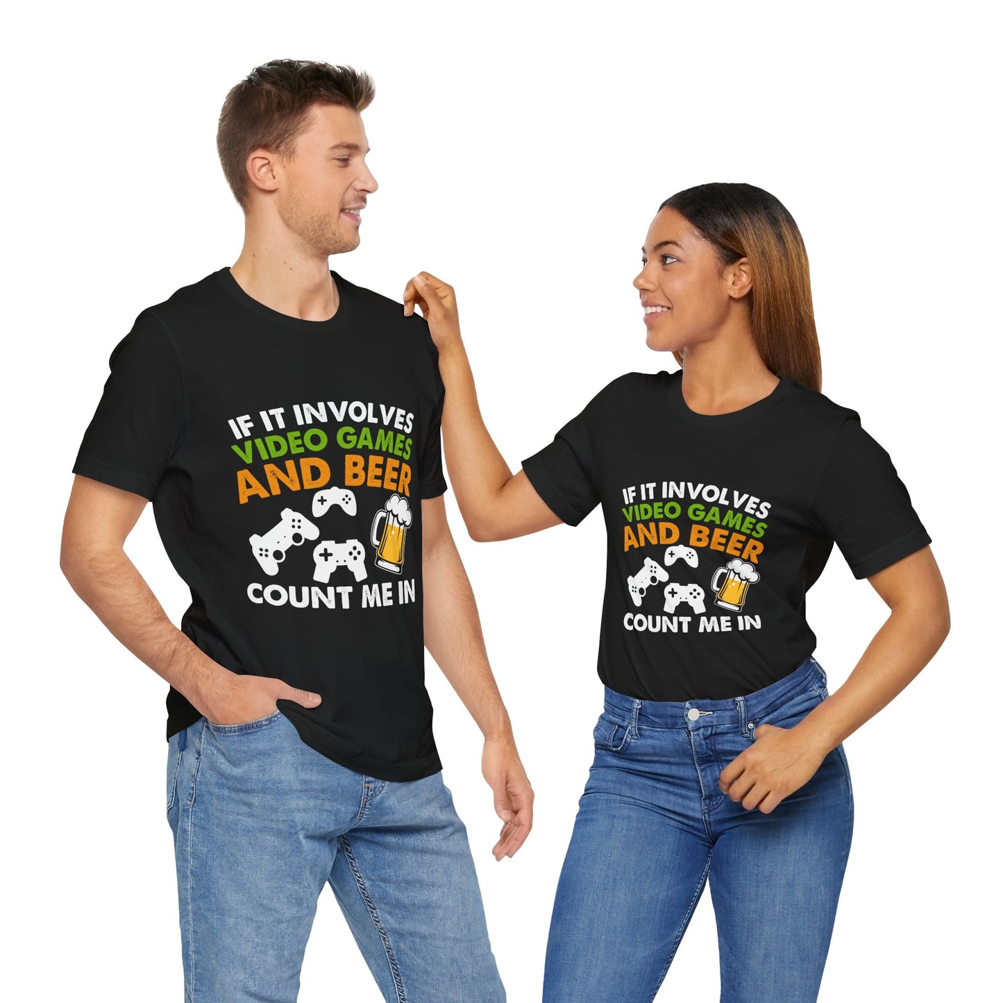 Video Games T-shirt, Gaming Shirt, Video Games and Beer Shirt, T-shirt for Gamers, Funny Gamer Shirts, Gift for Him, Funny Gaming Tee