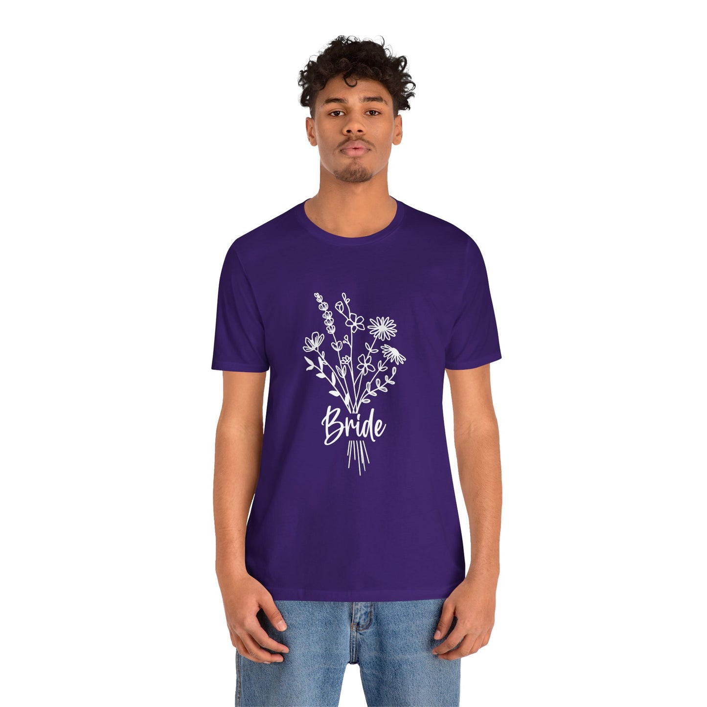 Bride T-shirt, Wedding Shirt, Wildflower Bouquet Floral Shirt, Bride Tee, Bachelorette Shirt, Gift Shirt for Bride, Bridal Shower Shirt