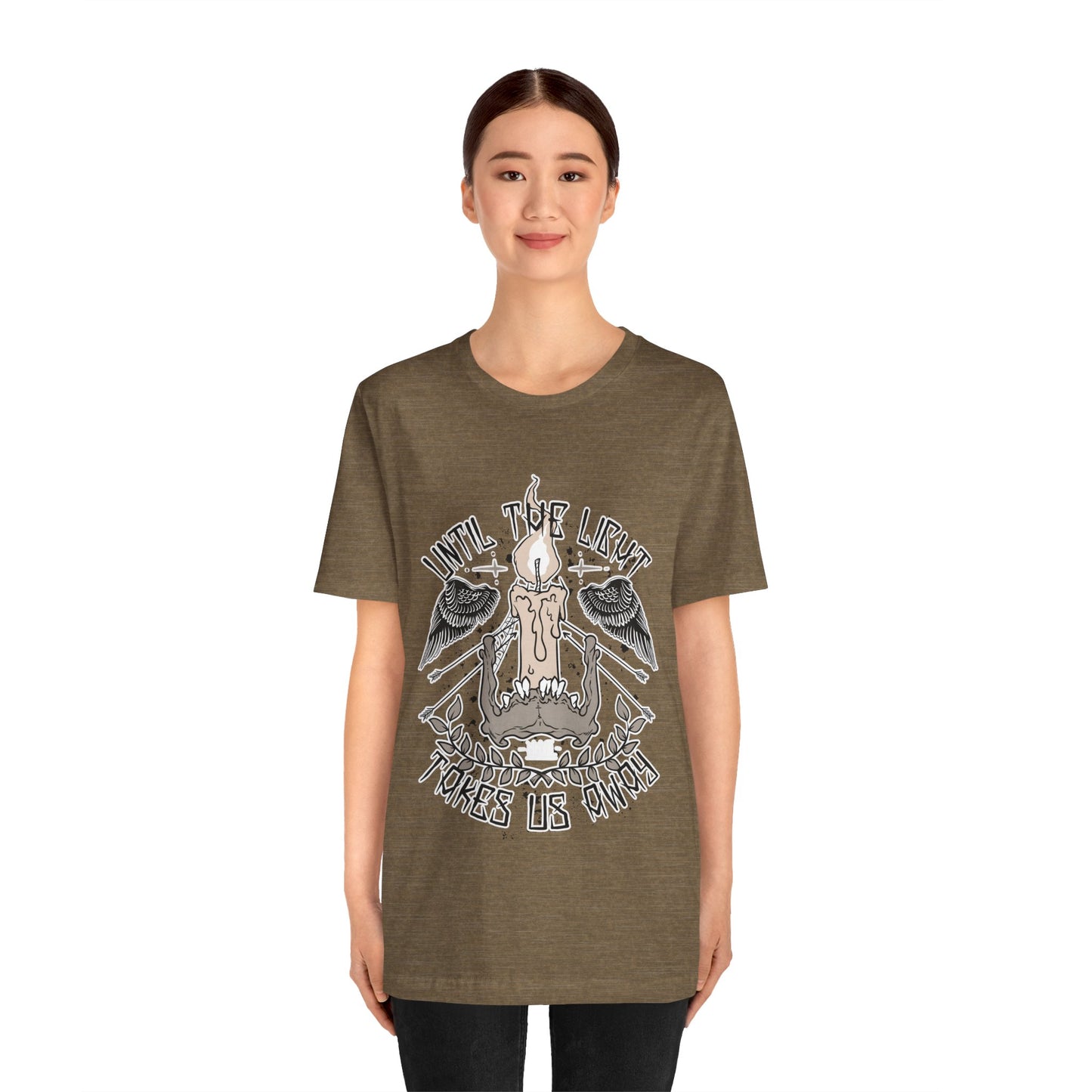 Until the Light Takes us Away T-shirt, Inspirational T-shirt, Skull Shirt, Heavy Metal Rock Shirt, Wings T-Shirt, Rockers T-shirt