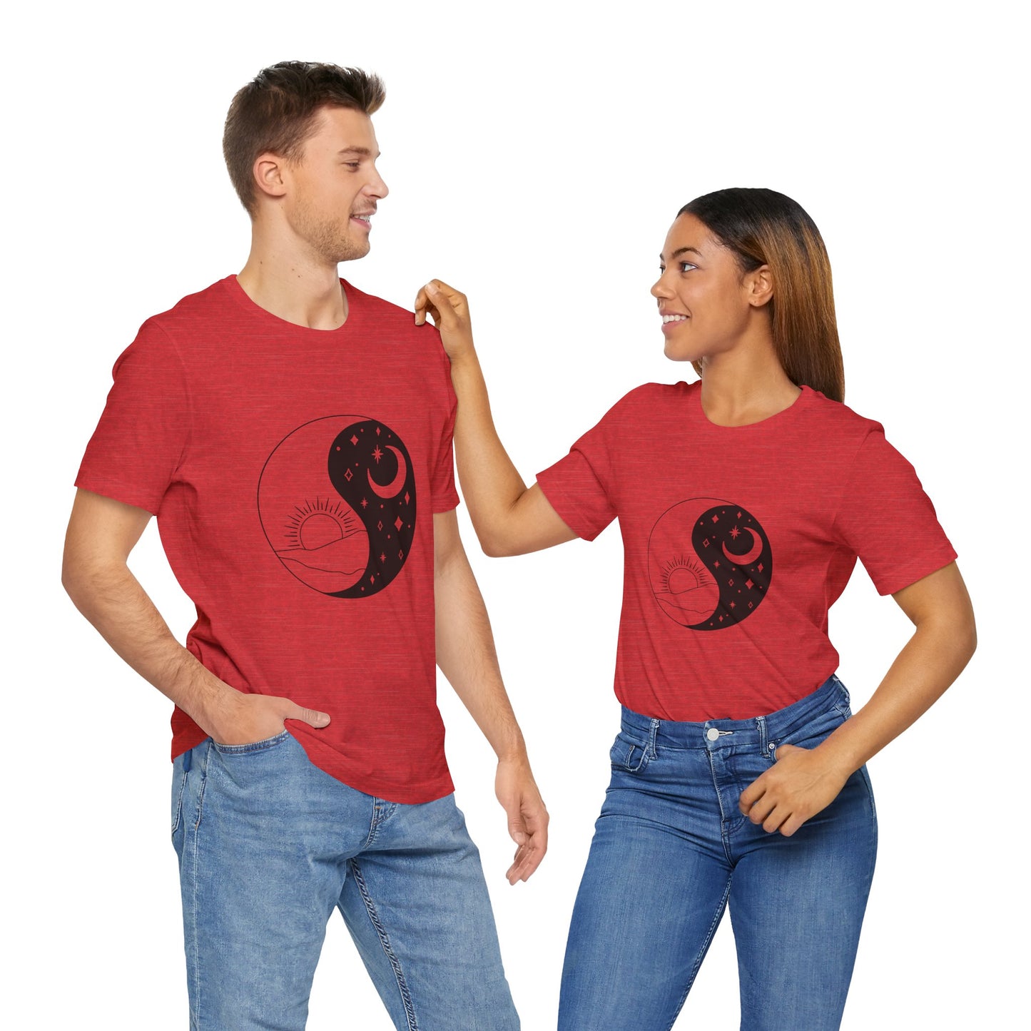 Ying Yang T-shirt, Sun and Moon Shirt, Mystical Shirt, Boho T-shirt, Mystics Shirt, Bohemian T-shirt, Gift Shirt for Her