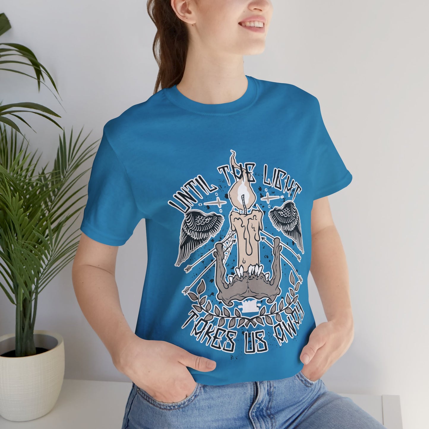 Until the Light Takes us Away T-shirt, Inspirational T-shirt, Skull Shirt, Heavy Metal Rock Shirt, Wings T-Shirt, Rockers T-shirt