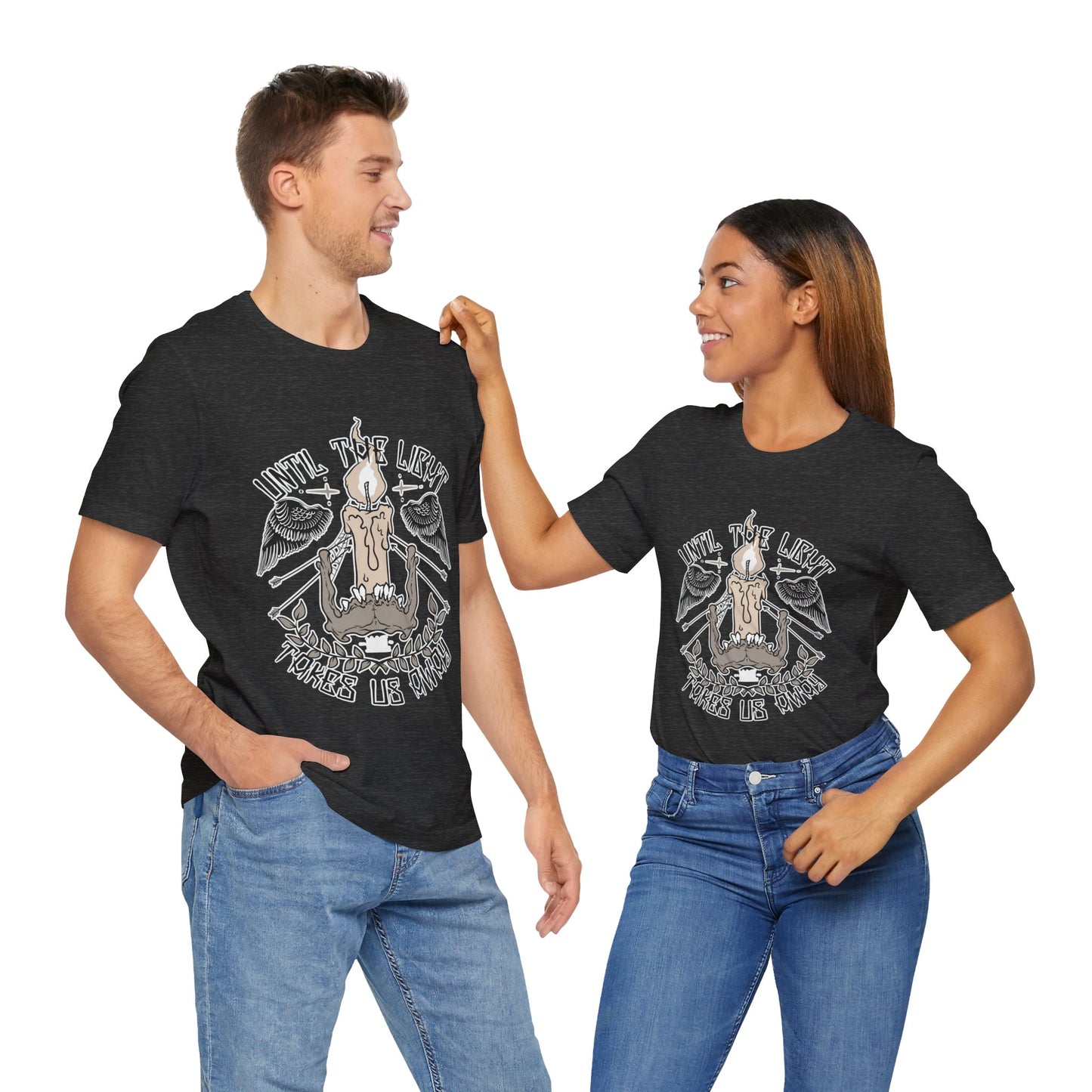 Until the Light Takes us Away T-shirt, Inspirational T-shirt, Skull Shirt, Heavy Metal Rock Shirt, Wings T-Shirt, Rockers T-shirt