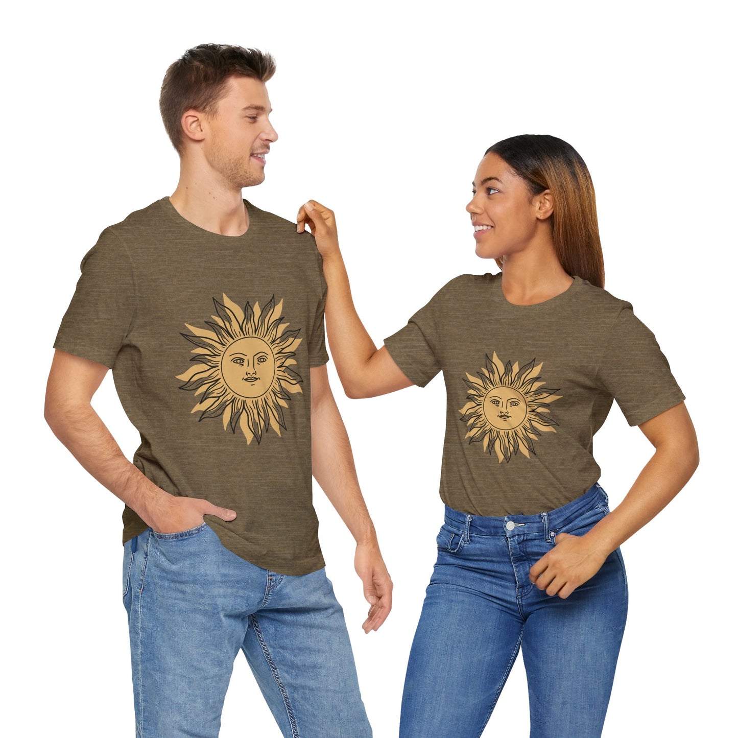 Sun Face T-shirt, Mystical Shirt, Boho T-shirt, Solar T-shirt, Moon and Stars T-Shirt, Bohemian T-shirt, Astrologic Shirt, Gift for Her