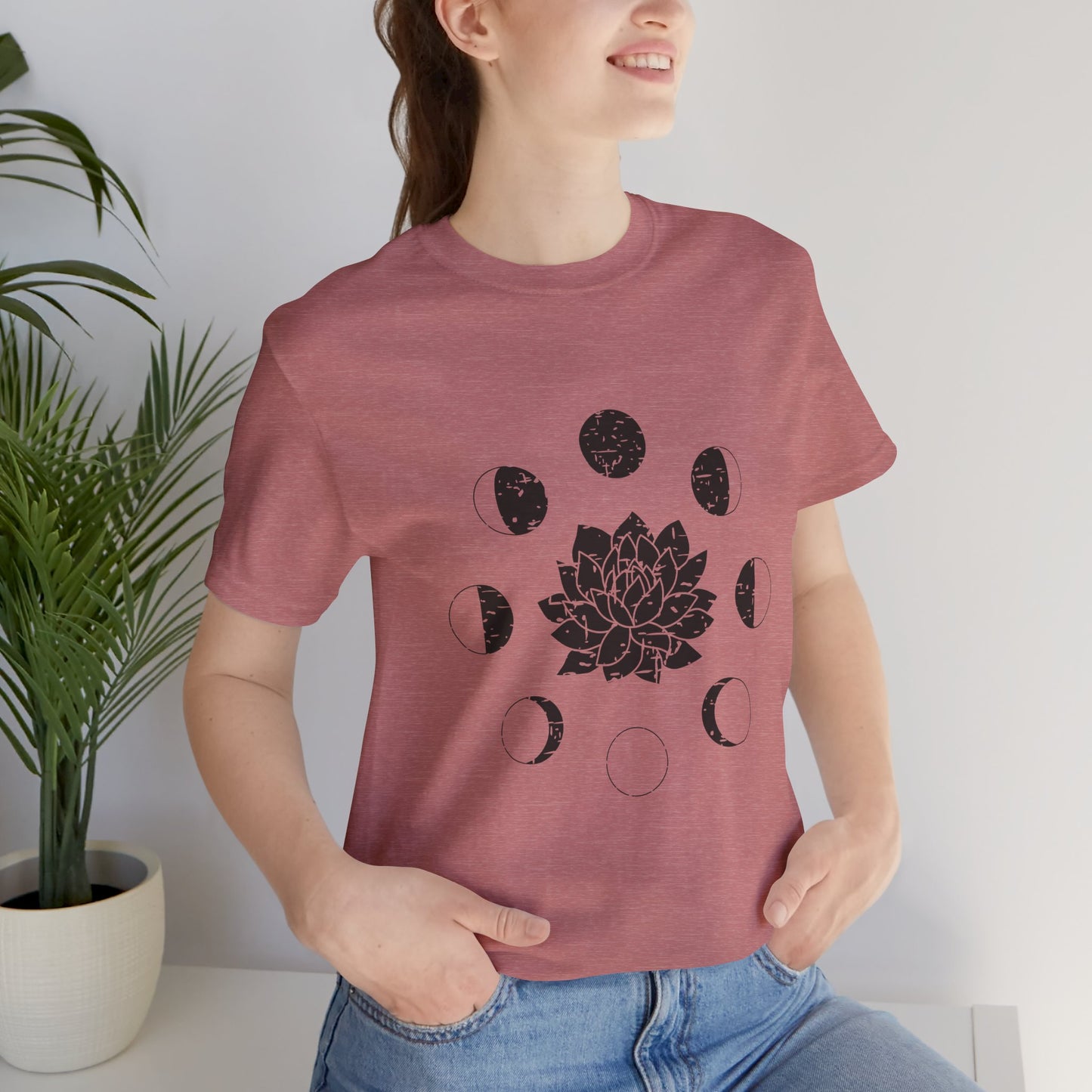 Lotus Moon Phase T-shirt, Boho T-shirt, Grunge Shirt, Inspirational T-shirt, Bohemian T-shirt, Moon and Stars T-Shirt, Gift for Her