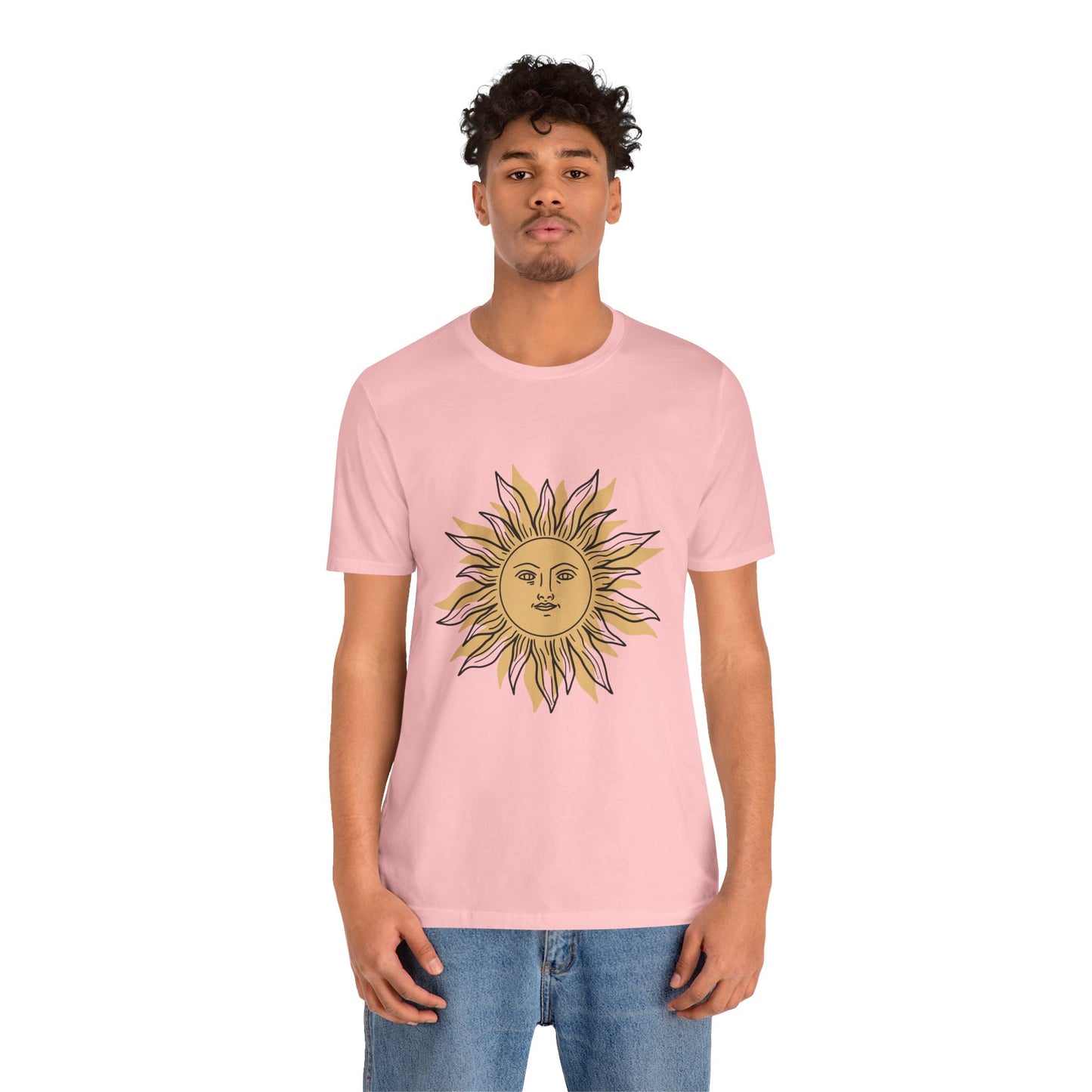 Sun Face T-shirt, Mystical Shirt, Boho T-shirt, Solar T-shirt, Moon and Stars T-Shirt, Bohemian T-shirt, Astrologic Shirt, Gift for Her