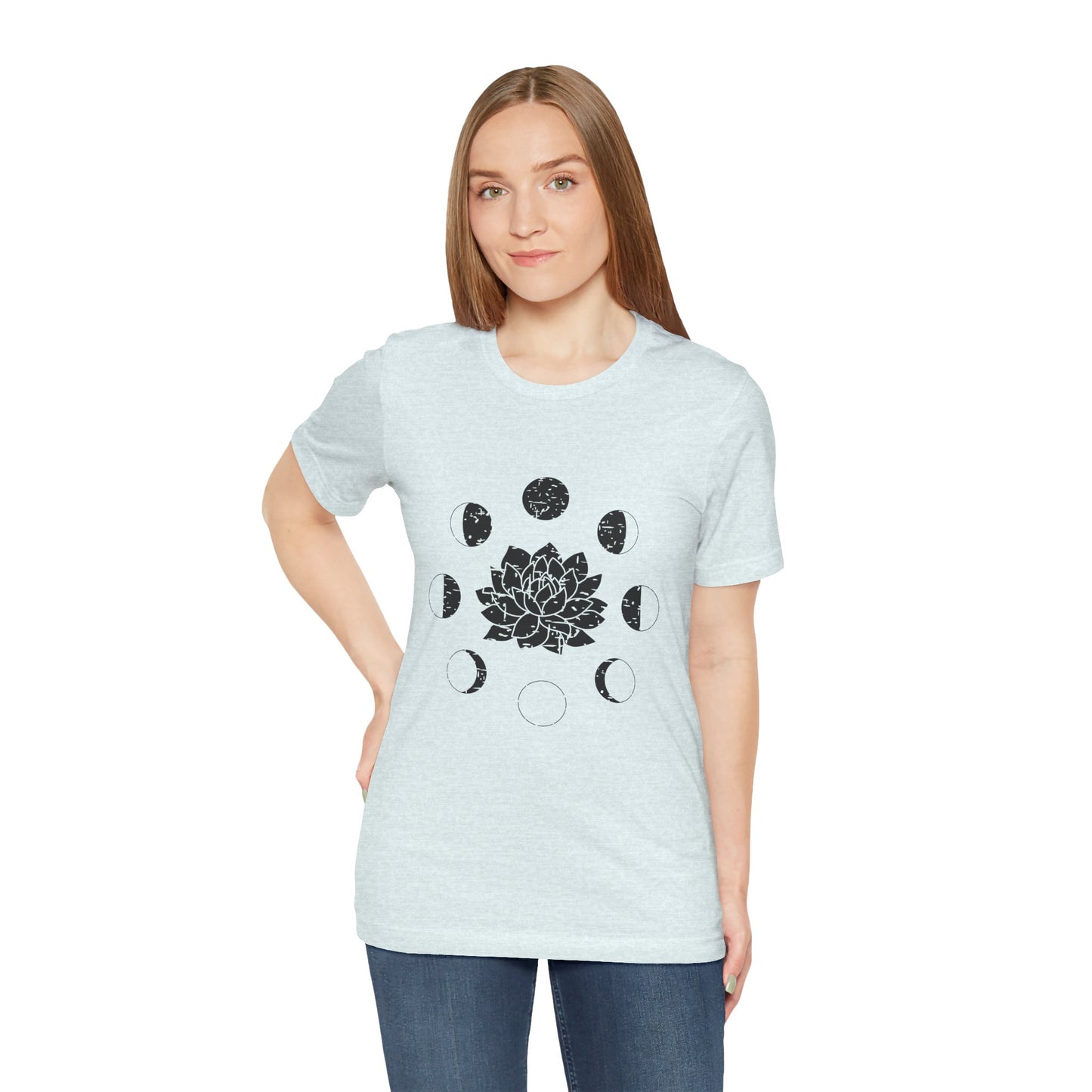 Lotus Moon Phase T-shirt, Boho T-shirt, Grunge Shirt, Inspirational T-shirt, Bohemian T-shirt, Moon and Stars T-Shirt, Gift for Her