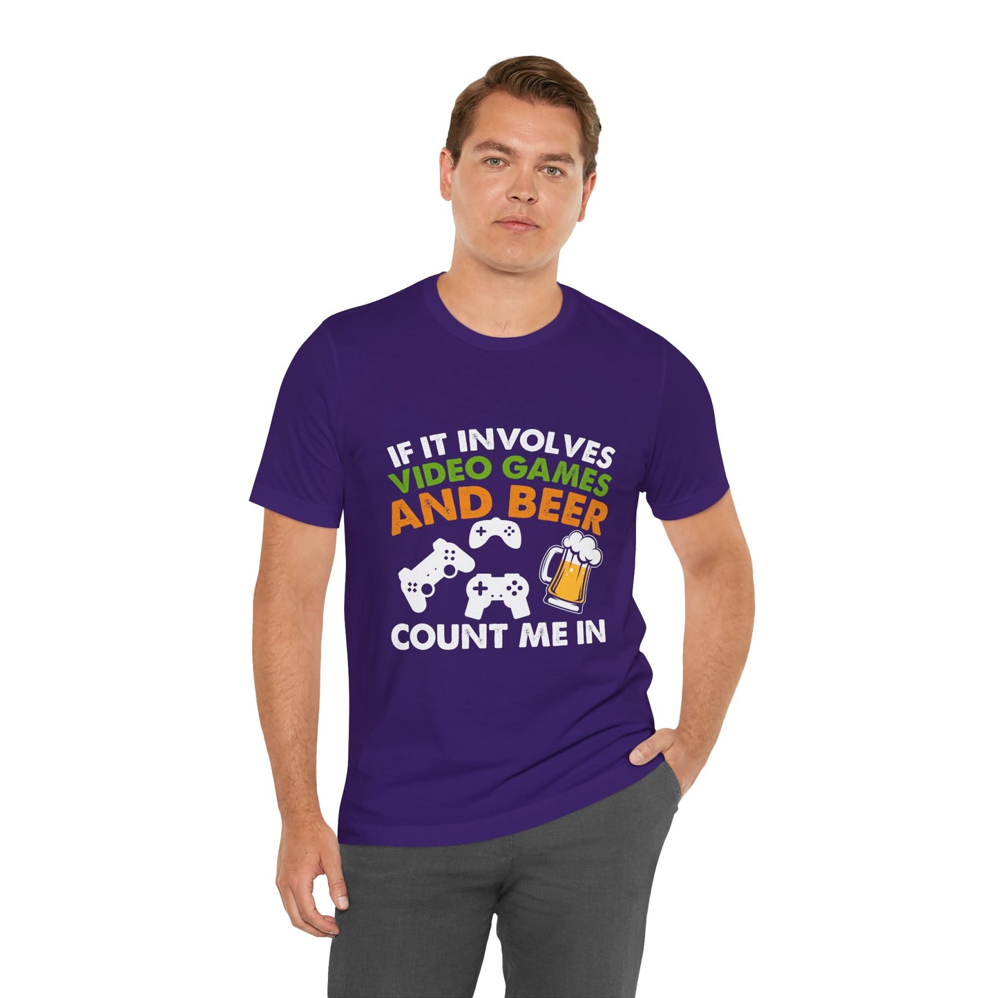 Video Games T-shirt, Gaming Shirt, Video Games and Beer Shirt, T-shirt for Gamers, Funny Gamer Shirts, Gift for Him, Funny Gaming Tee