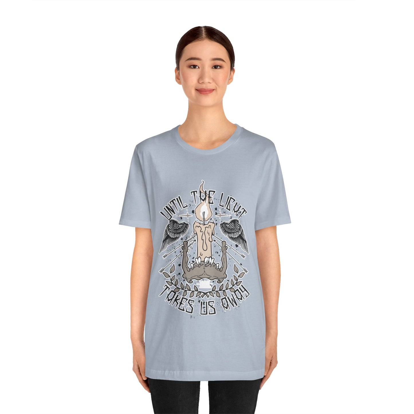 Until the Light Takes us Away T-shirt, Inspirational T-shirt, Skull Shirt, Heavy Metal Rock Shirt, Wings T-Shirt, Rockers T-shirt