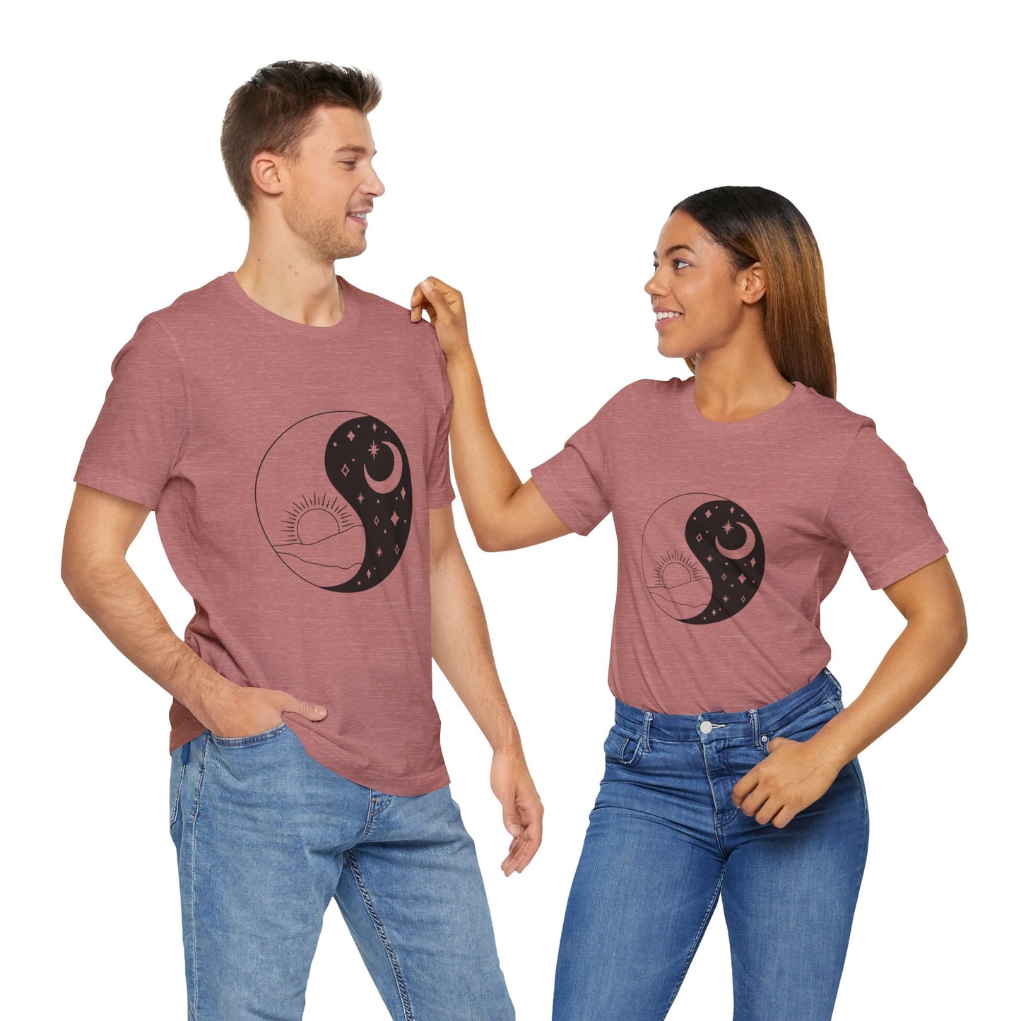 Ying Yang T-shirt, Sun and Moon Shirt, Mystical Shirt, Boho T-shirt, Mystics Shirt, Bohemian T-shirt, Gift Shirt for Her