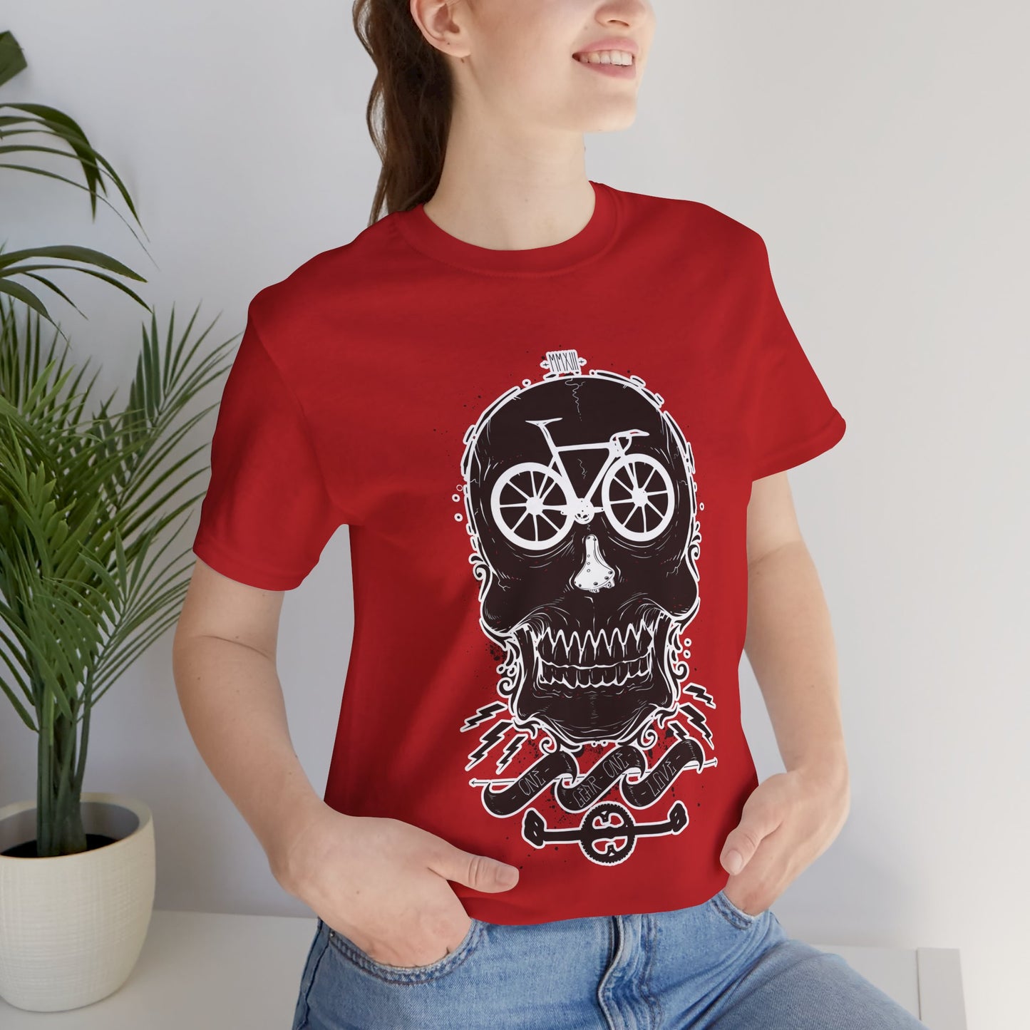 Bicycle Love T-shirt, Skull T-shirt, Shirt with Skull, Skull Head T-shirt, T-shirt with Bicycle, Horror Shirt, Humor T-Shirt