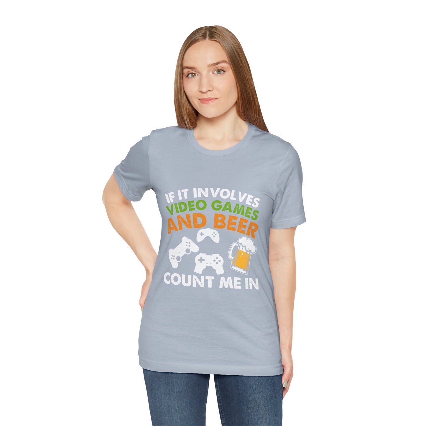 Video Games T-shirt, Gaming Shirt, Video Games and Beer Shirt, T-shirt for Gamers, Funny Gamer Shirts, Gift for Him, Funny Gaming Tee