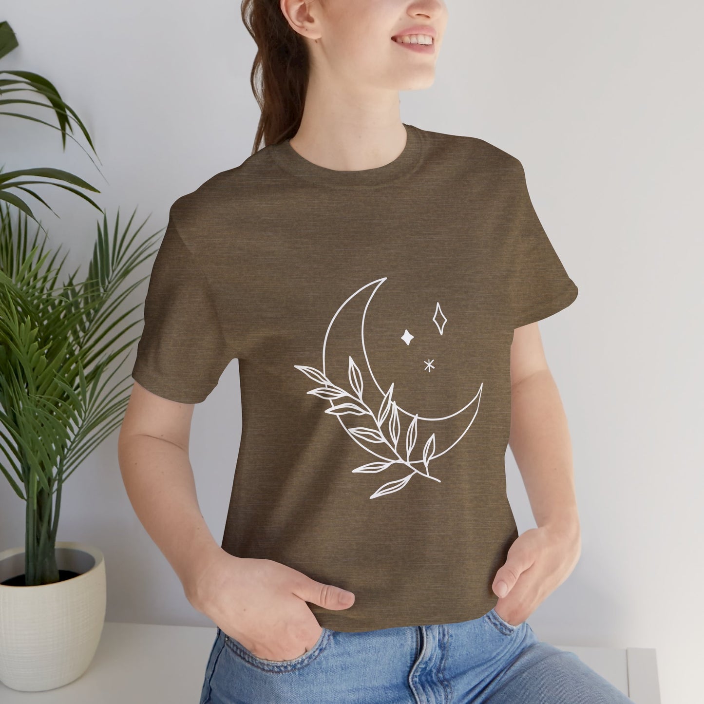 Moon Branch T-shirt, Mystical Shirt, Mystic Tee, Boho T-shirt, Bohemian T-shirt, Moon and Stars T-Shirt, Gift for Her