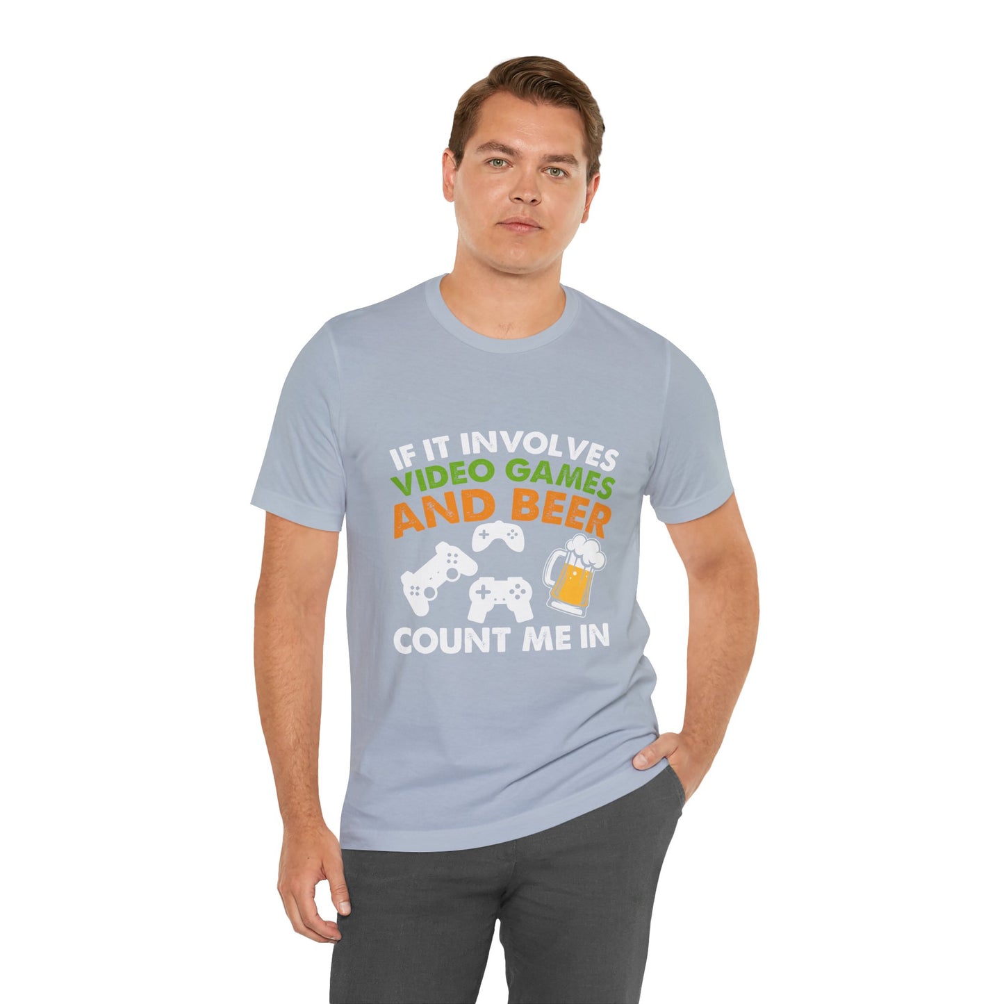 Video Games T-shirt, Gaming Shirt, Video Games and Beer Shirt, T-shirt for Gamers, Funny Gamer Shirts, Gift for Him, Funny Gaming Tee