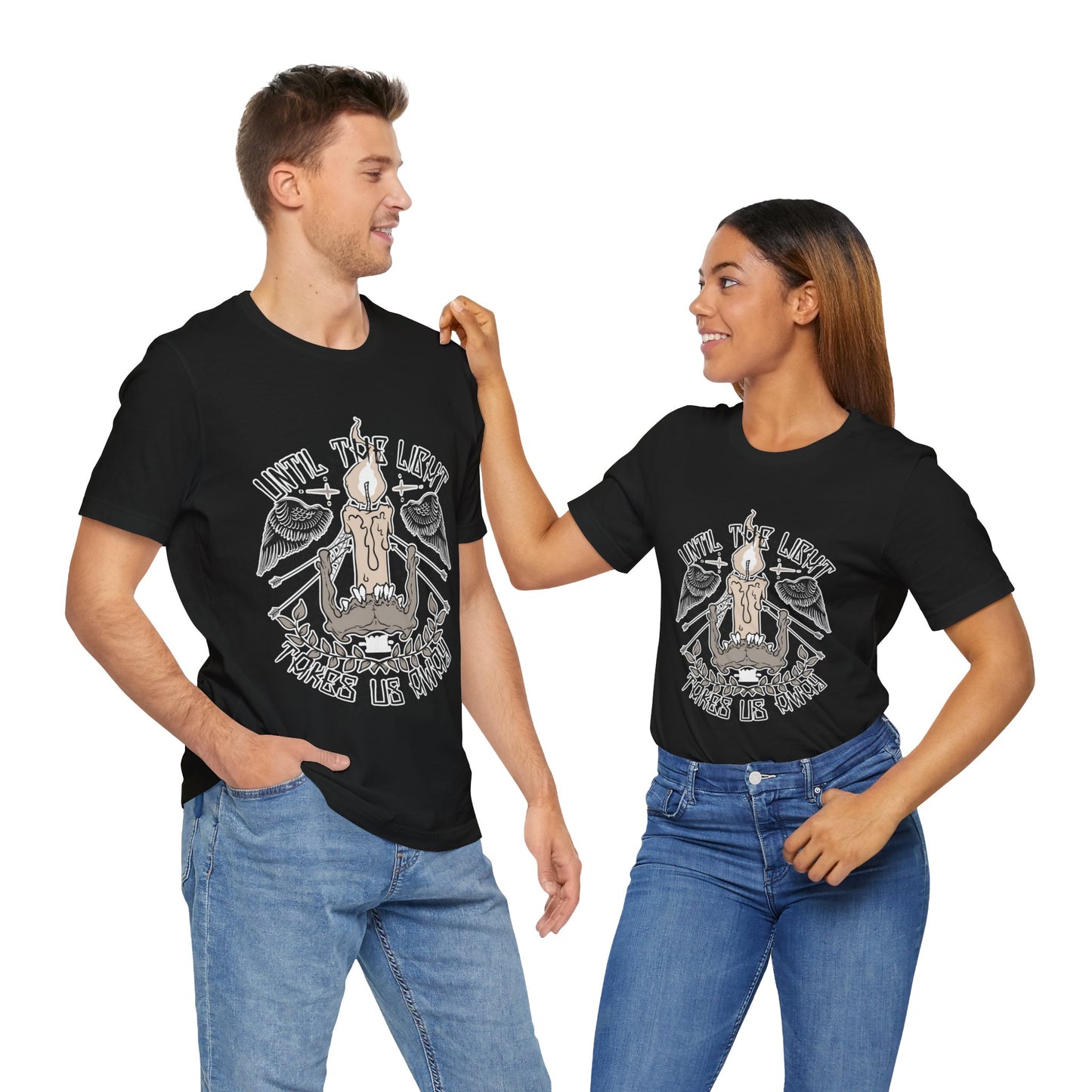 Until the Light Takes us Away T-shirt, Inspirational T-shirt, Skull Shirt, Heavy Metal Rock Shirt, Wings T-Shirt, Rockers T-shirt