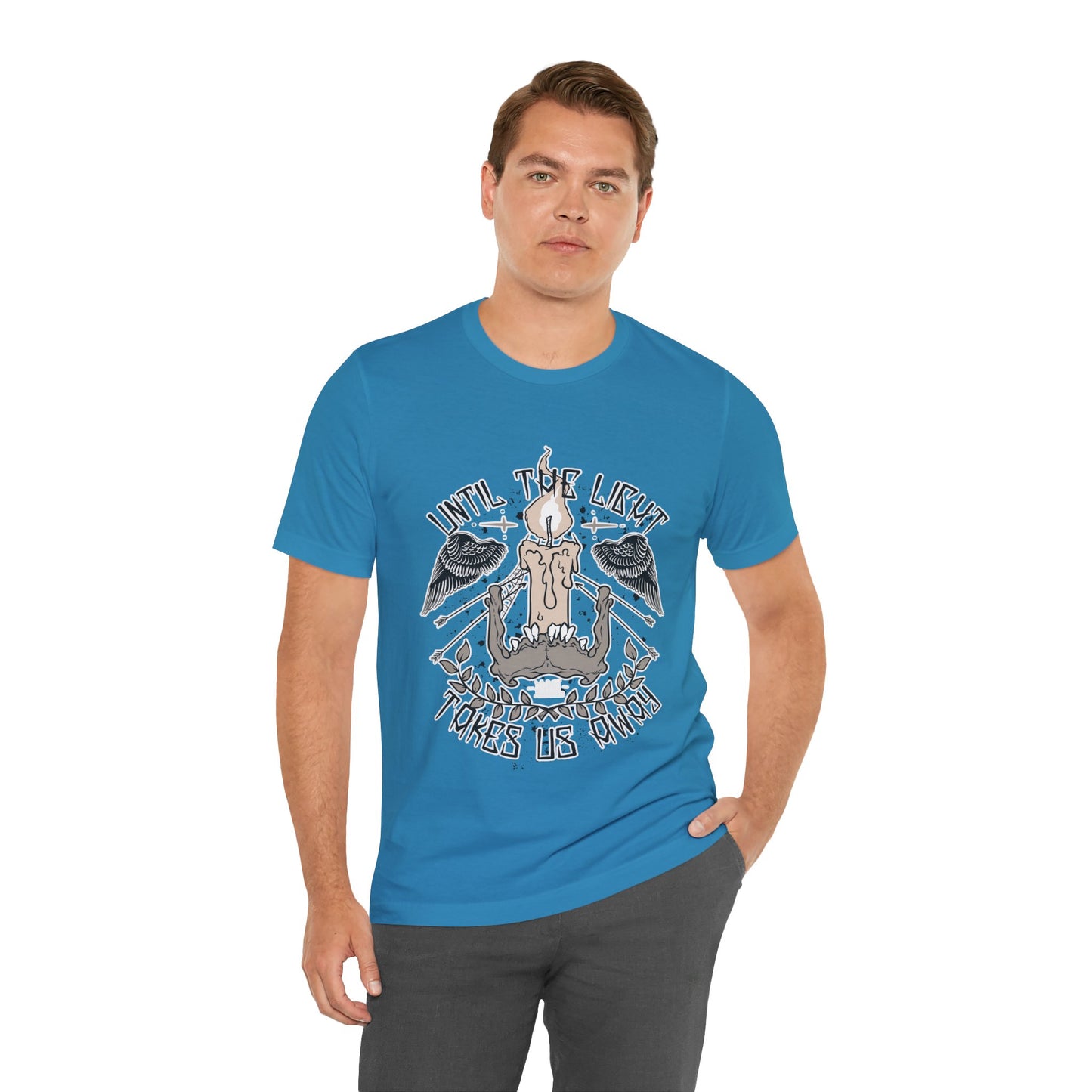 Until the Light Takes us Away T-shirt, Inspirational T-shirt, Skull Shirt, Heavy Metal Rock Shirt, Wings T-Shirt, Rockers T-shirt