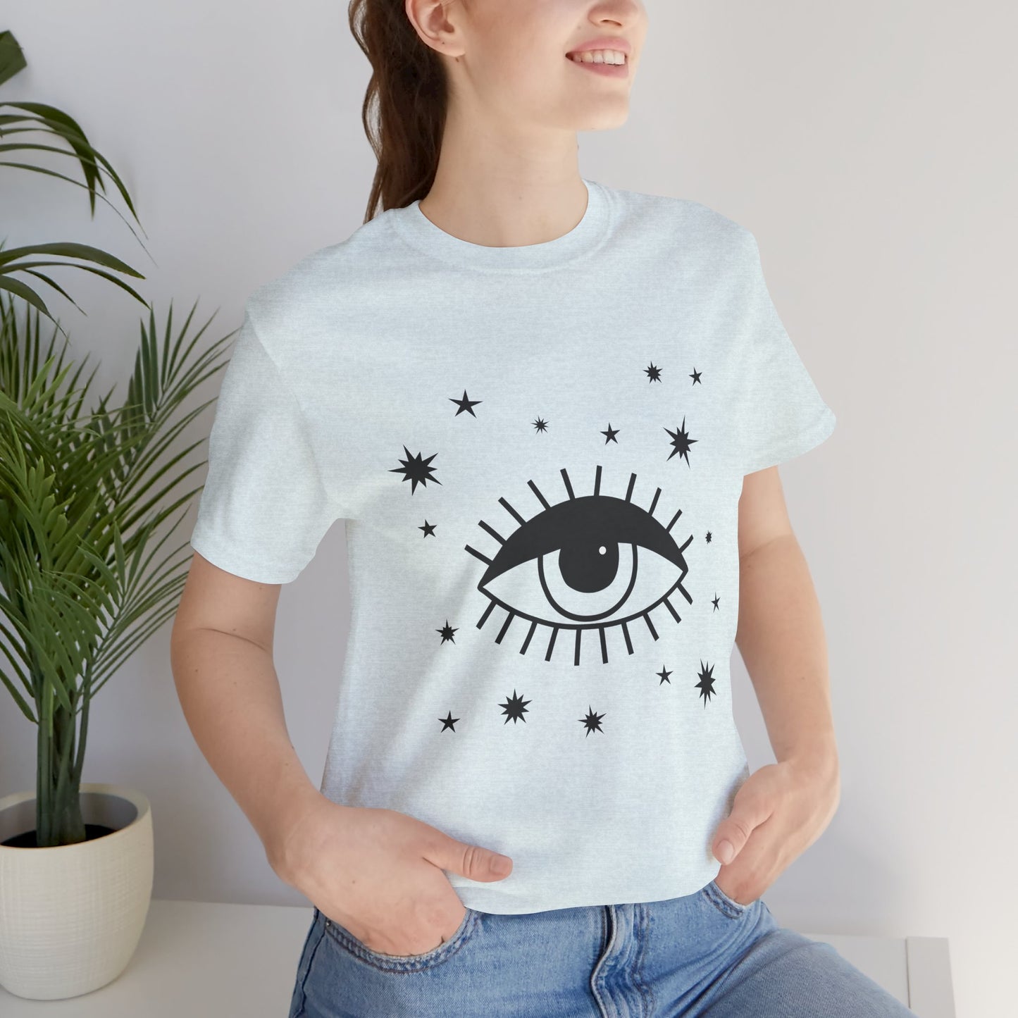 Mystical Shirt, Third Eye T-shirt, Boho T-shirt, Stars T-Shirt, Bohemian T-shirt, Astrologic Shirt, Gift for Her