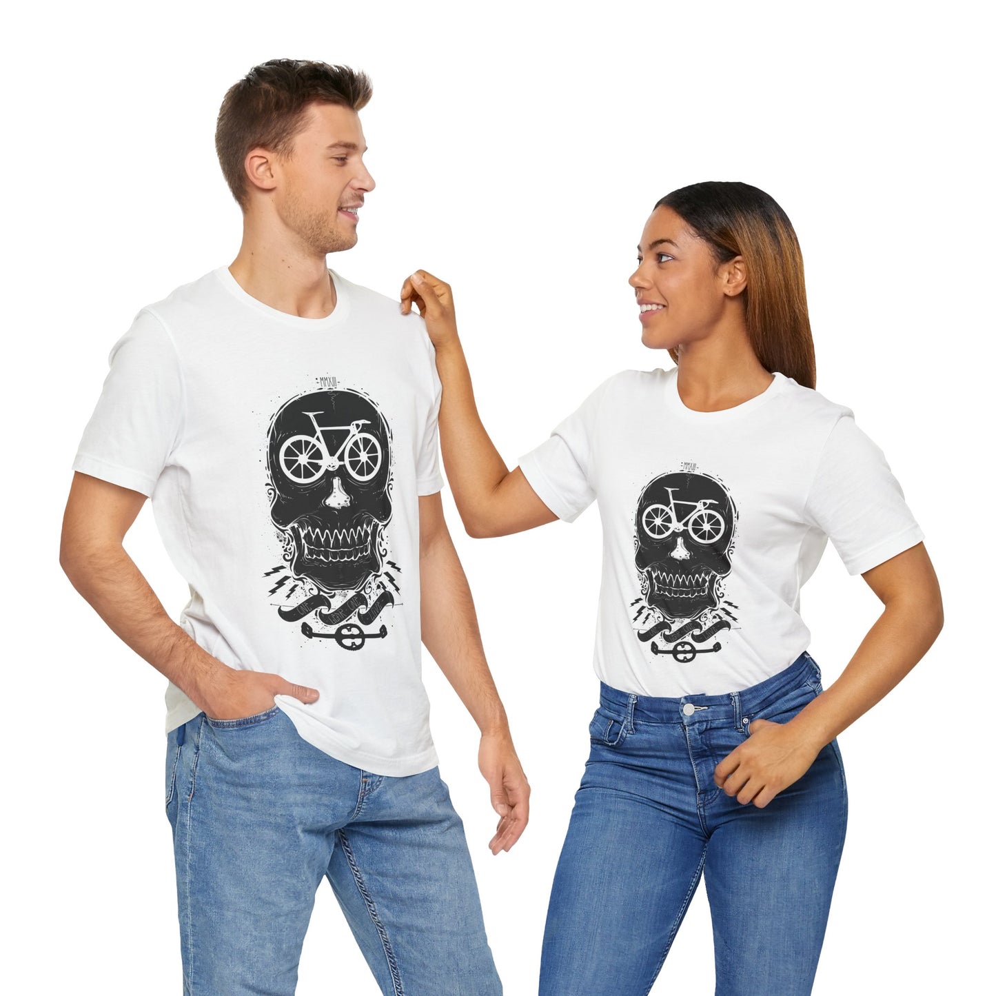 Bicycle Love T-shirt, Skull T-shirt, Shirt with Skull, Skull Head T-shirt, T-shirt with Bicycle, Horror Shirt, Humor T-Shirt