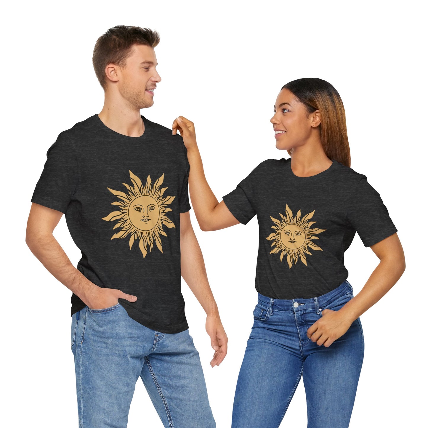 Sun Face T-shirt, Mystical Shirt, Boho T-shirt, Solar T-shirt, Moon and Stars T-Shirt, Bohemian T-shirt, Astrologic Shirt, Gift for Her