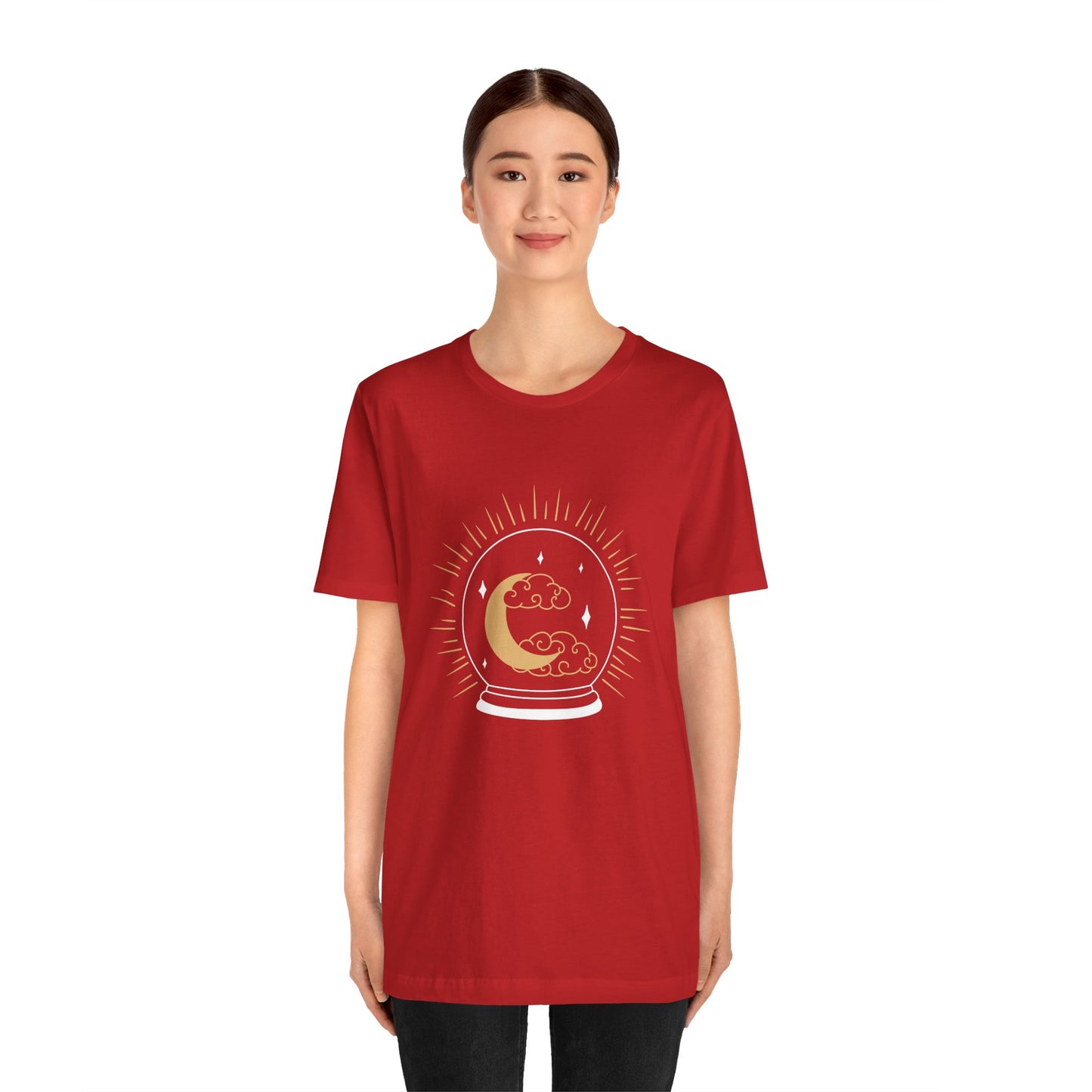 Celestial Crystal Ball T-shirt, Boho T-shirt, Inspirational T-shirt, Bohemian T-shirt, Moon and Stars T-Shirt, Gift Travel Shirt