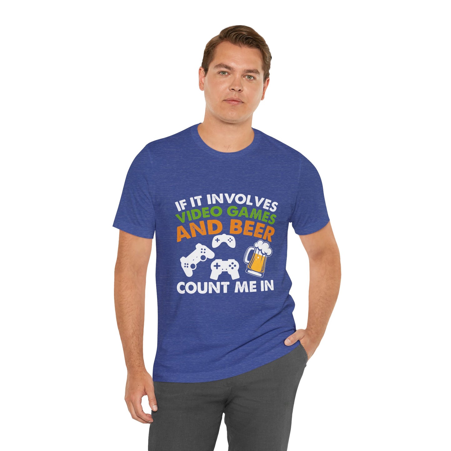 Video Games T-shirt, Gaming Shirt, Video Games and Beer Shirt, T-shirt for Gamers, Funny Gamer Shirts, Gift for Him, Funny Gaming Tee