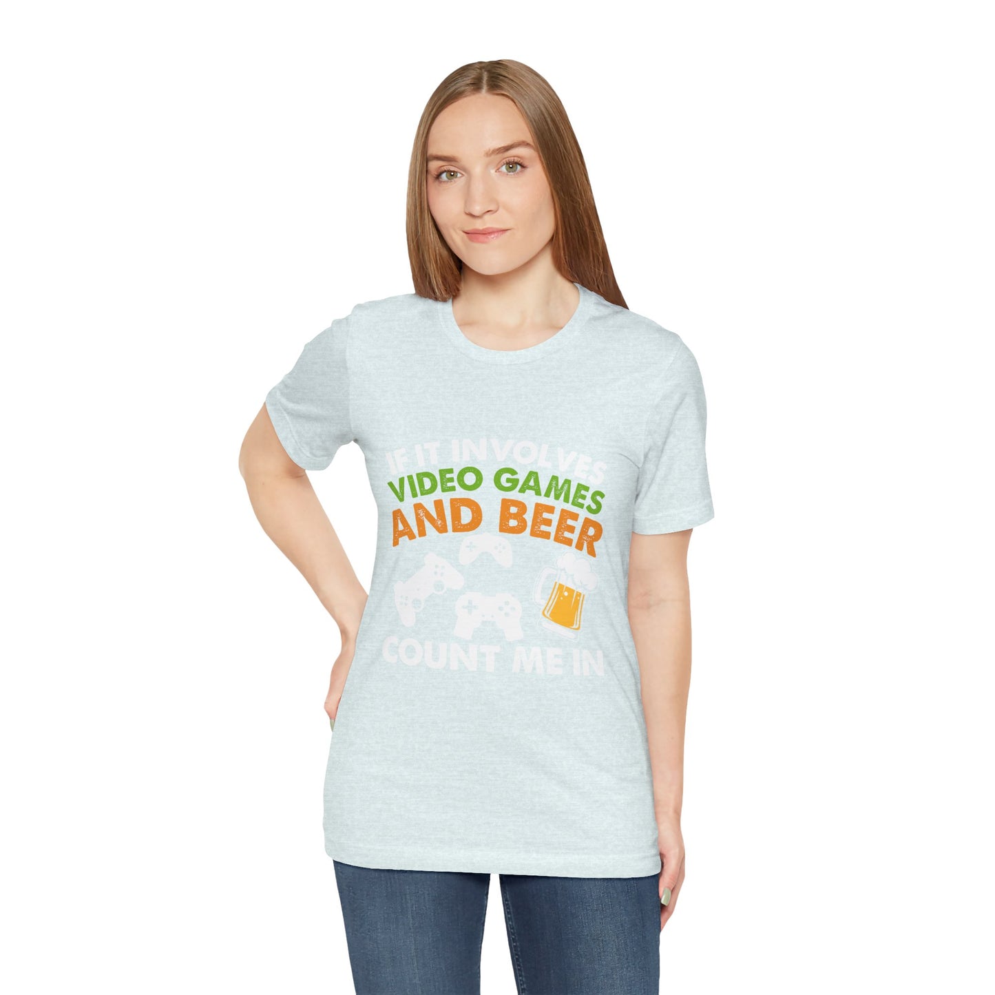 Video Games T-shirt, Gaming Shirt, Video Games and Beer Shirt, T-shirt for Gamers, Funny Gamer Shirts, Gift for Him, Funny Gaming Tee