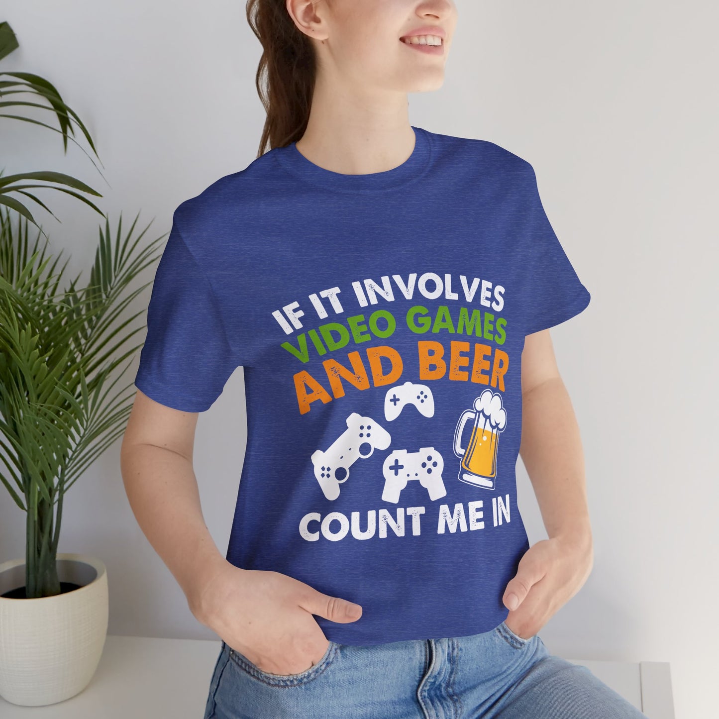 Video Games T-shirt, Gaming Shirt, Video Games and Beer Shirt, T-shirt for Gamers, Funny Gamer Shirts, Gift for Him, Funny Gaming Tee