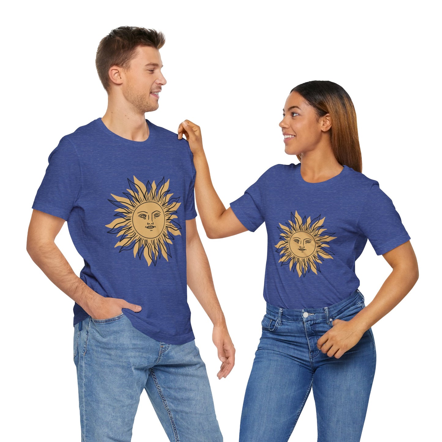 Sun Face T-shirt, Mystical Shirt, Boho T-shirt, Solar T-shirt, Moon and Stars T-Shirt, Bohemian T-shirt, Astrologic Shirt, Gift for Her