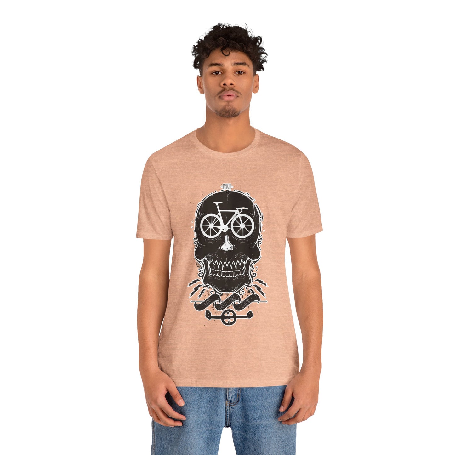 Bicycle Love T-shirt, Skull T-shirt, Shirt with Skull, Skull Head T-shirt, T-shirt with Bicycle, Horror Shirt, Humor T-Shirt