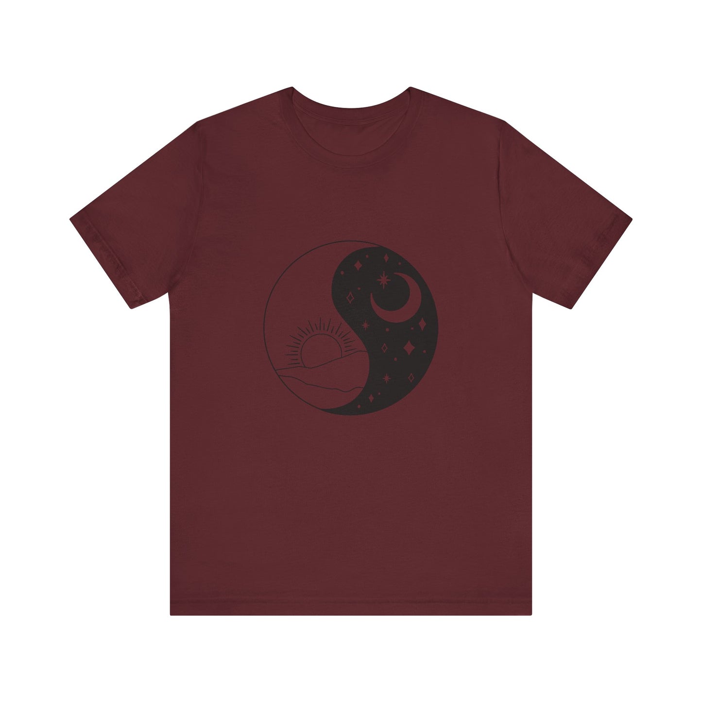 Ying Yang T-shirt, Sun and Moon Shirt, Mystical Shirt, Boho T-shirt, Mystics Shirt, Bohemian T-shirt, Gift Shirt for Her