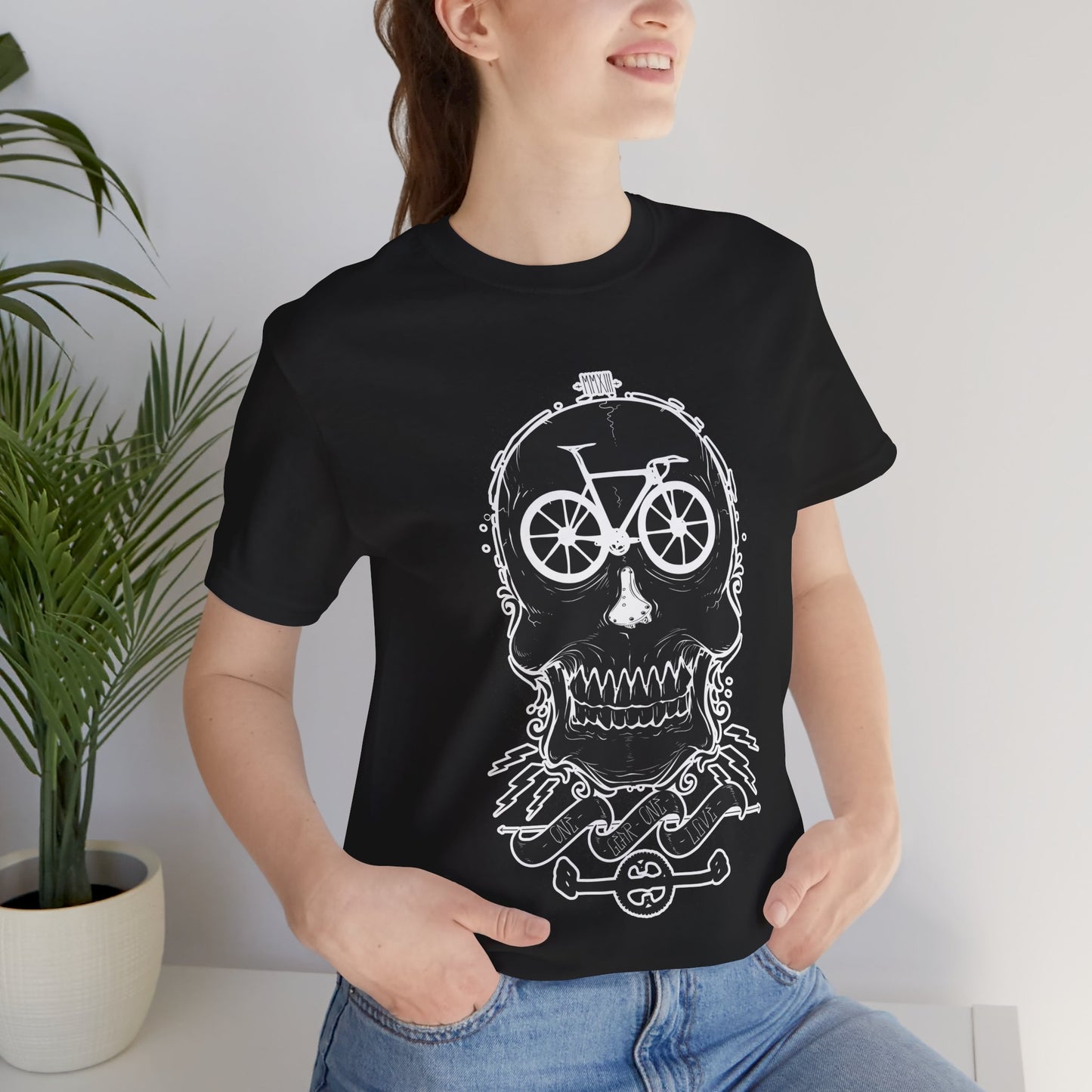 Bicycle Love T-shirt, Skull T-shirt, Shirt with Skull, Skull Head T-shirt, T-shirt with Bicycle, Horror Shirt, Humor T-Shirt